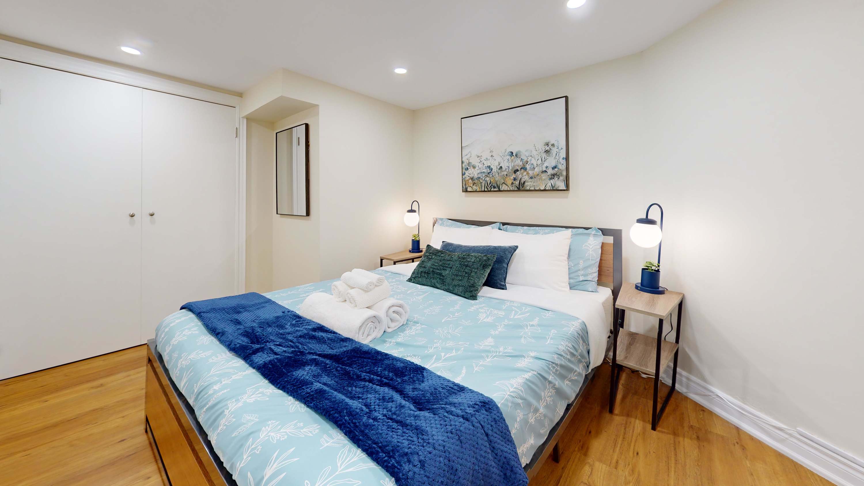 Bright Queen Bedroom with Modern Decor 