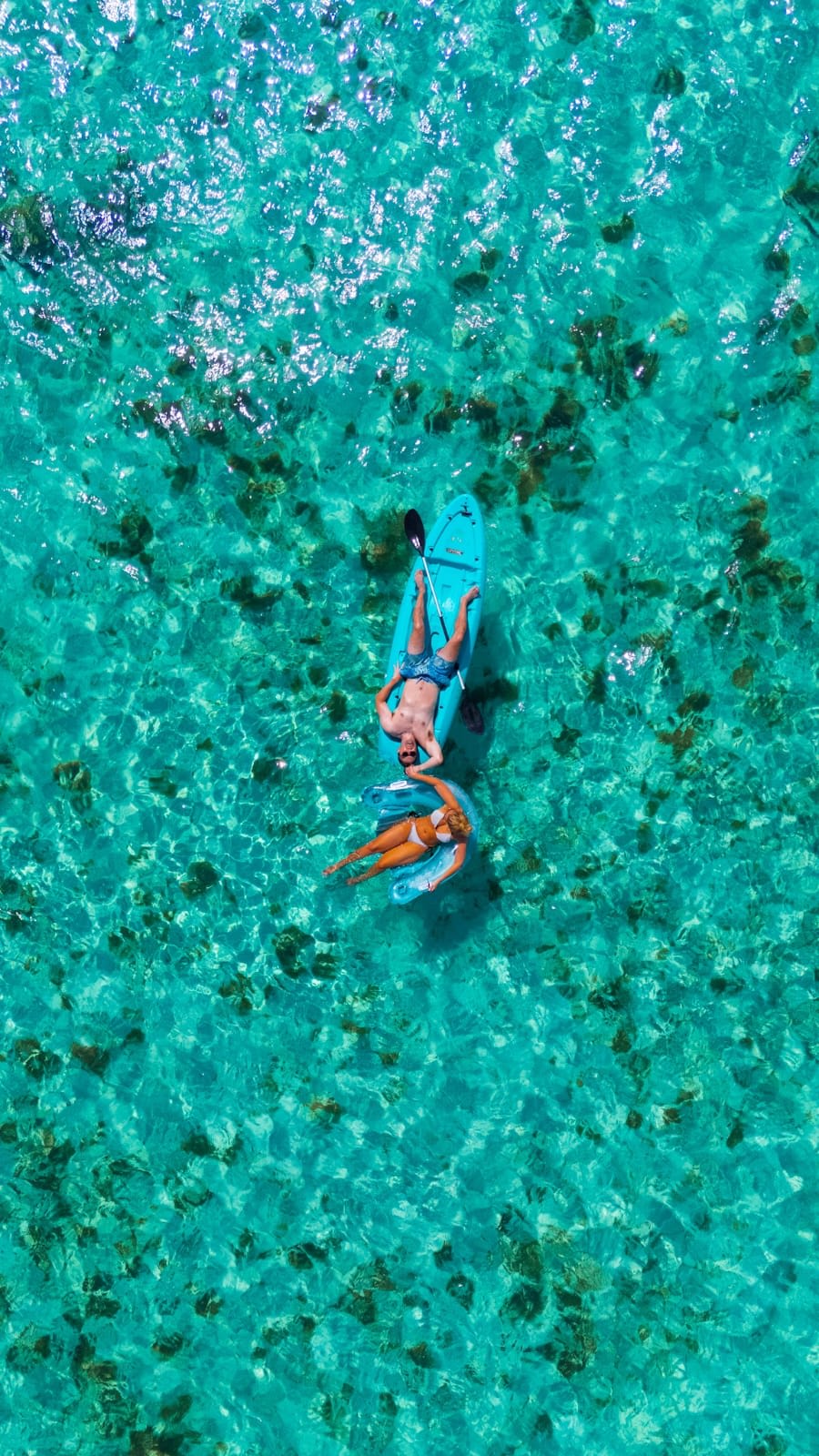 Enjoy our kayaks and glide across the crystal-clear, turquoise sea — a peaceful and unforgettable moment on the water.