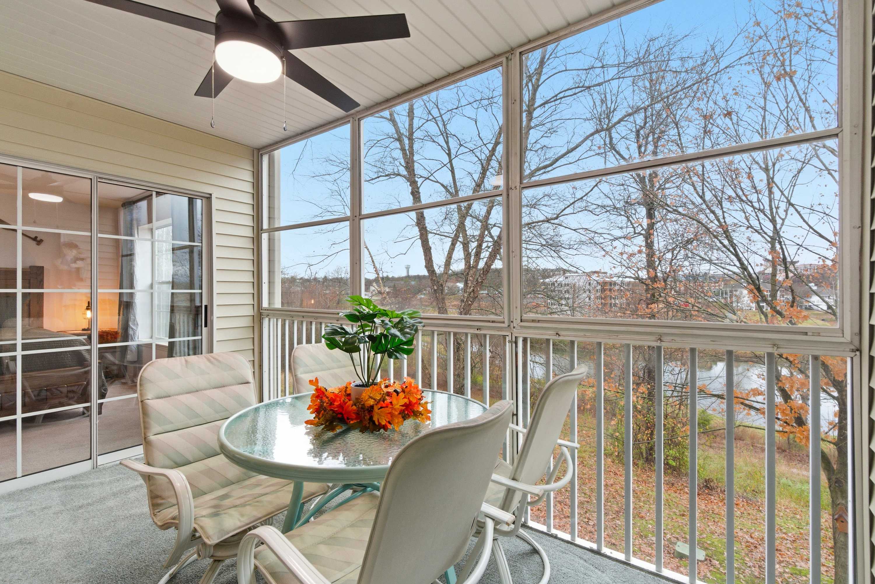 Lounge the day away or dine alfresco with water views on the deck​
