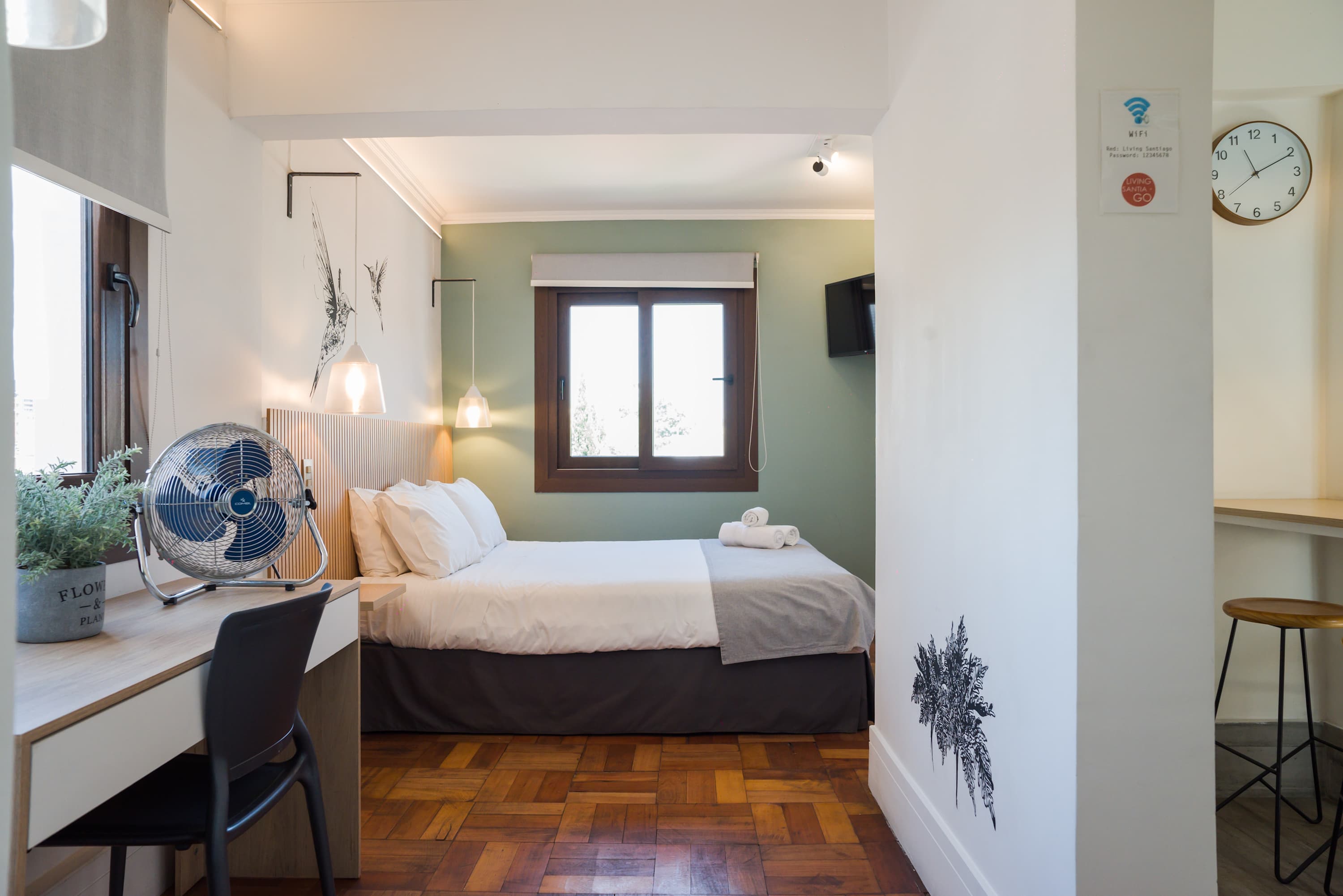 Cozy studio with natural light, modern decor, and all essentials for a comfortable stay in the heart of the city.