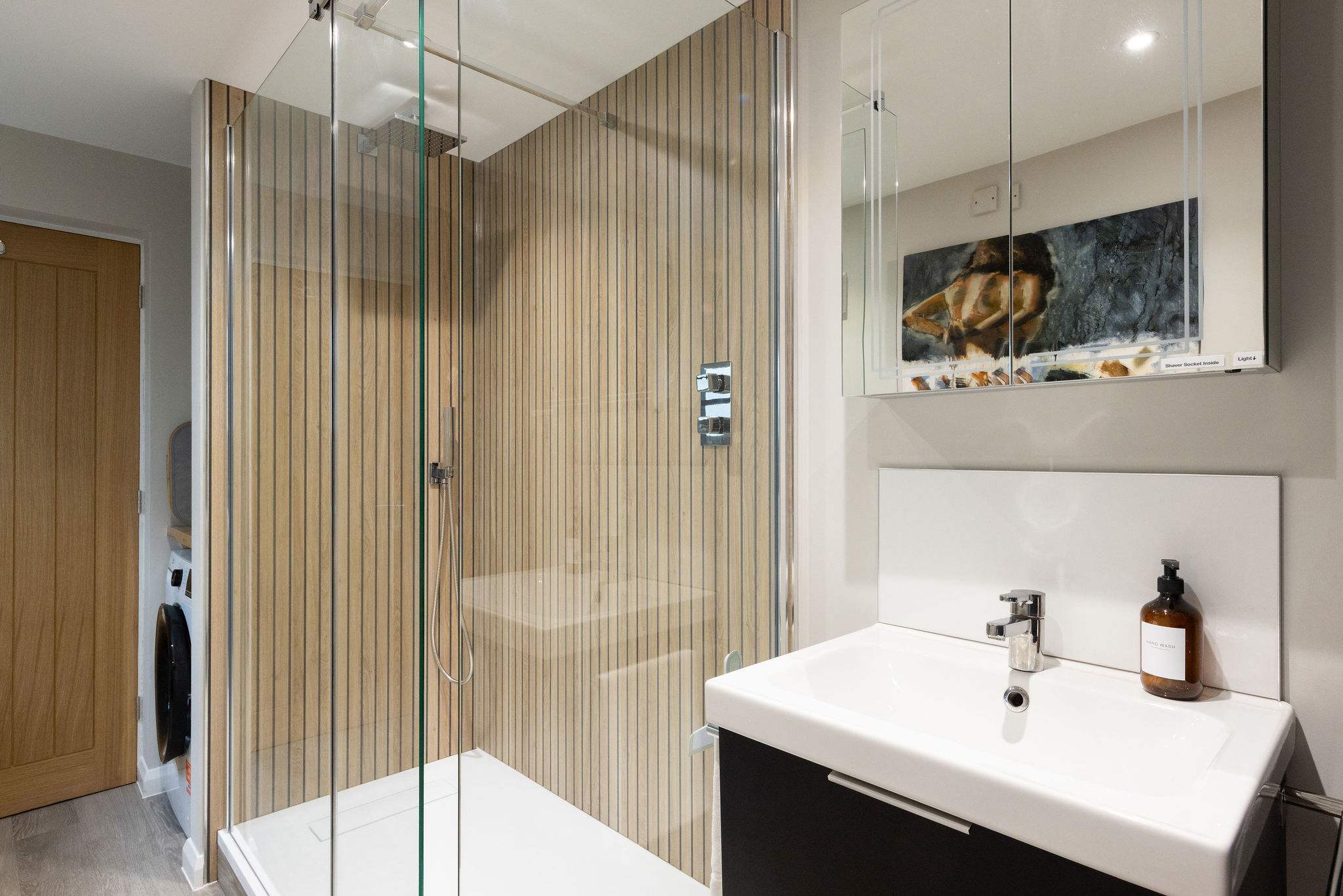 There is a contemporary shower room for your convenience!