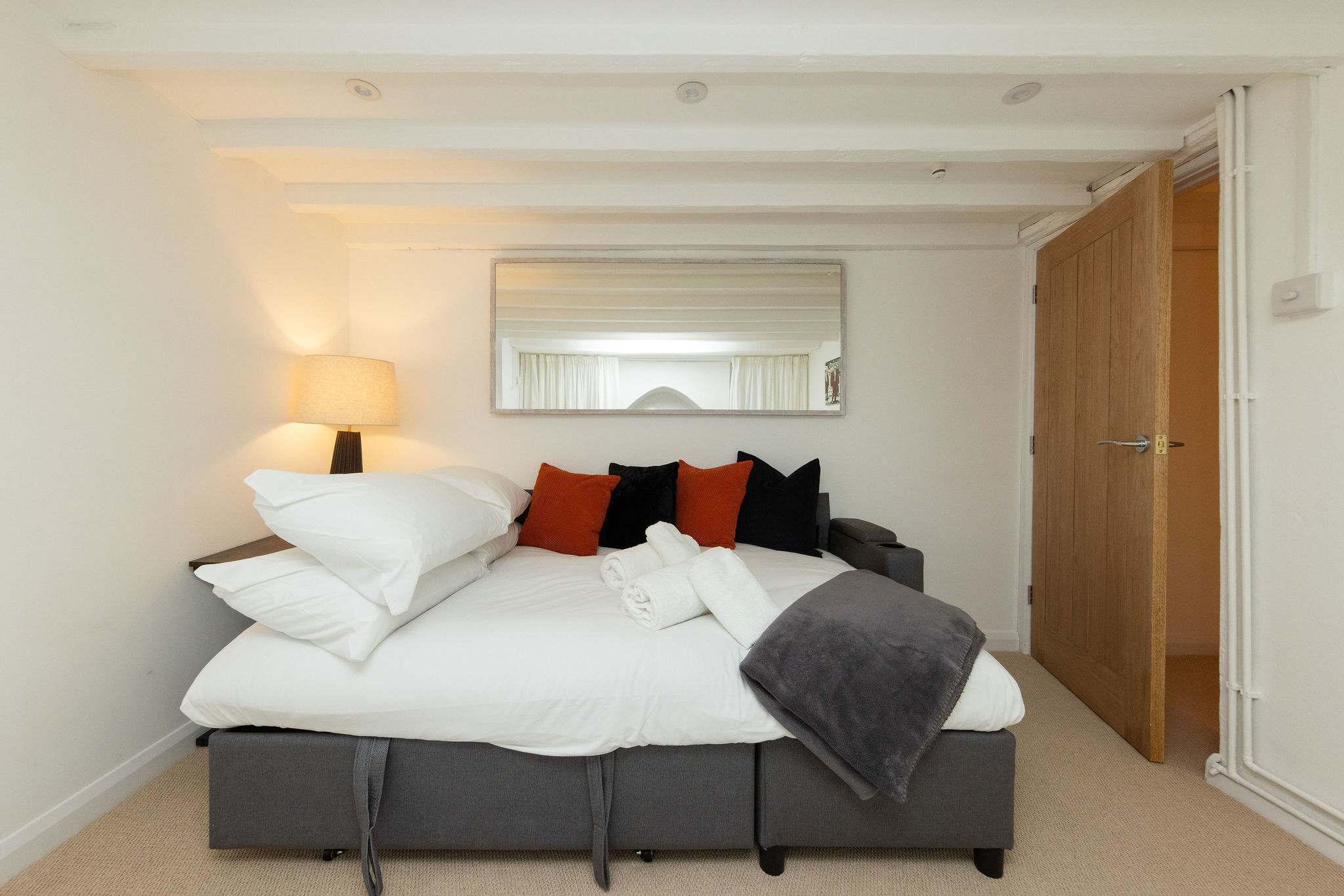 With a sofa bed and TV, it’s perfect for movie nights, teens wanting their own space, or an extra bedroom.