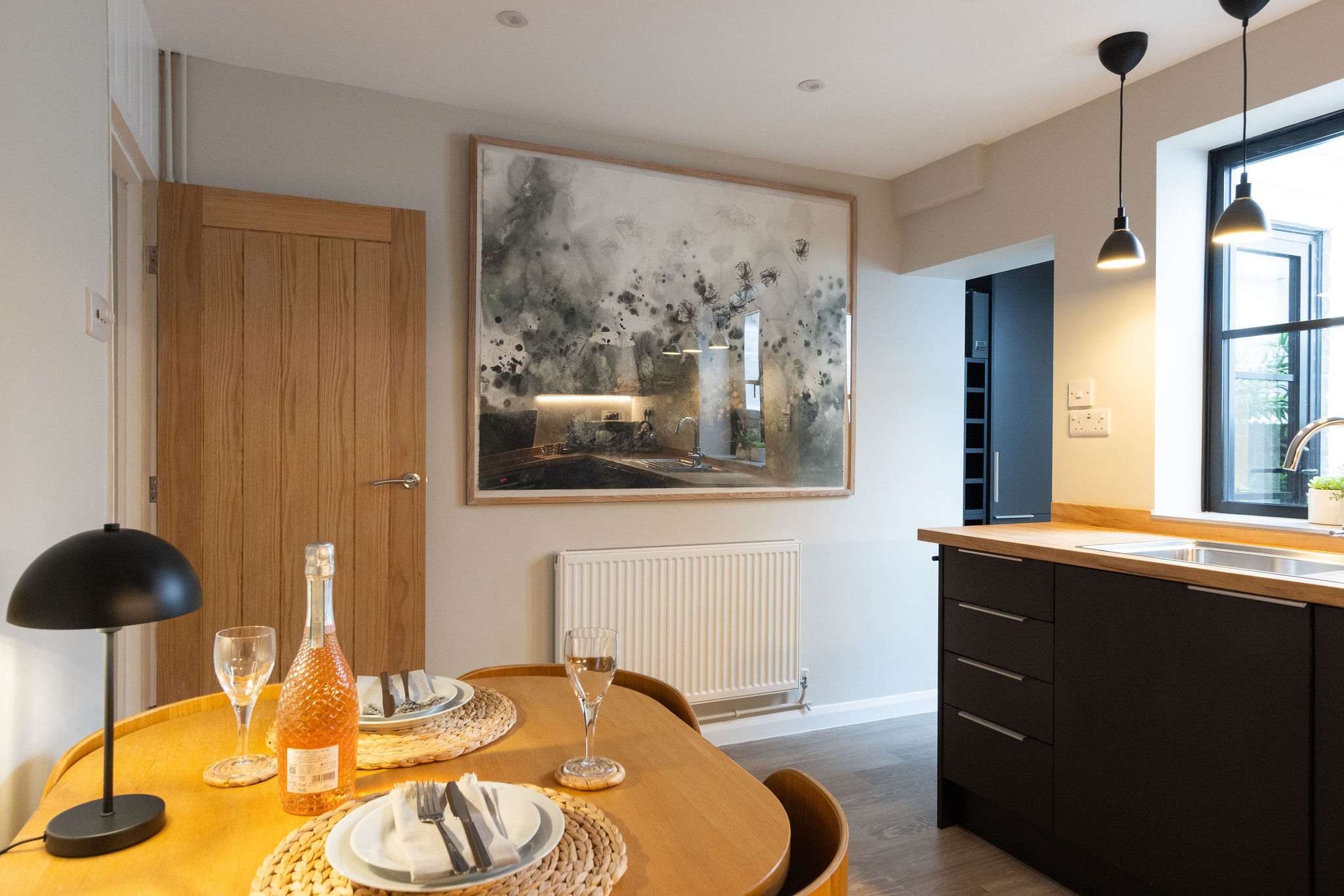 Head into the kitchen/diner to make and enjoy that morning coffee!