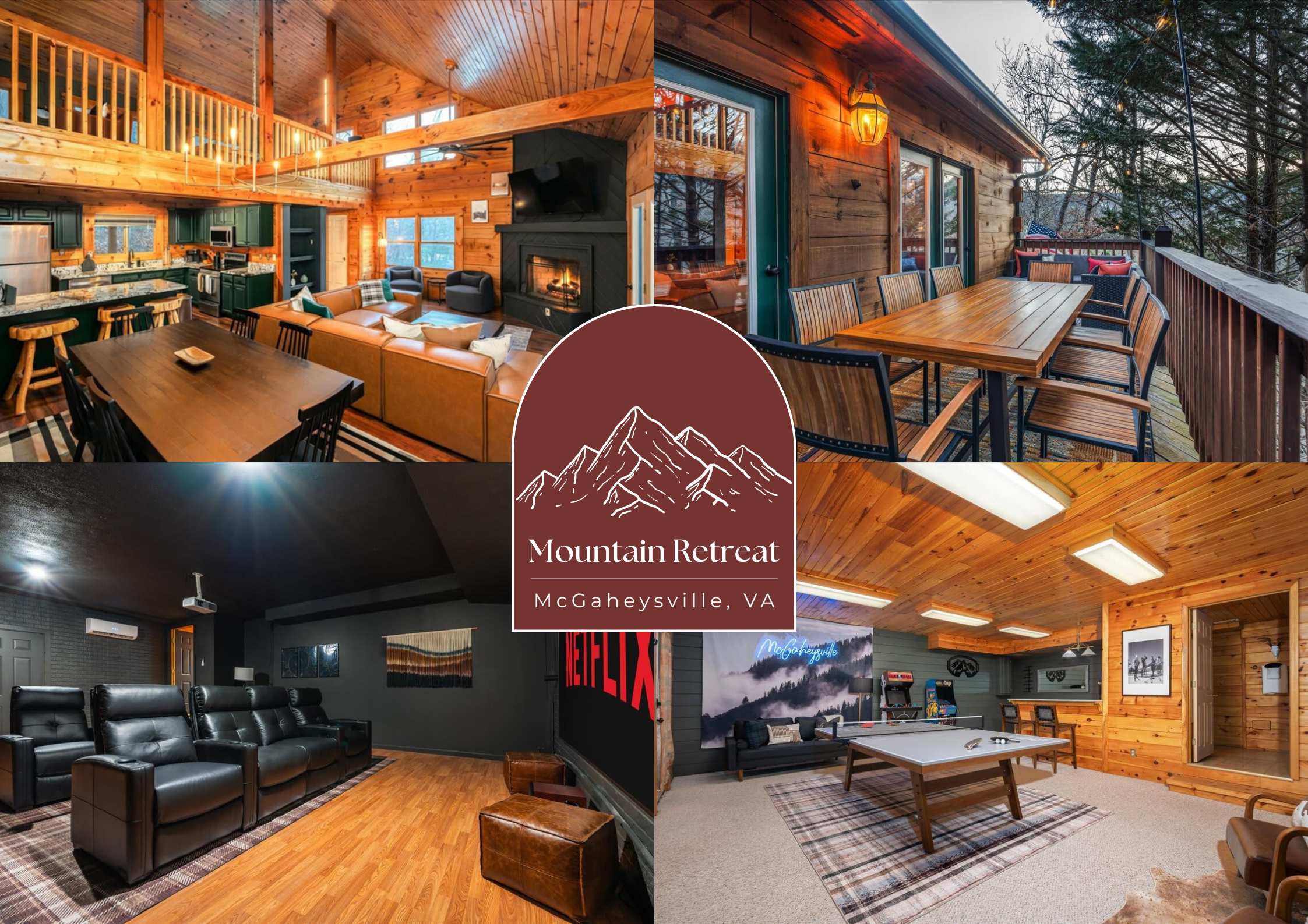 Mtn Retreat! Movie Theater~Arcade ~Hot Tub~Slps 10