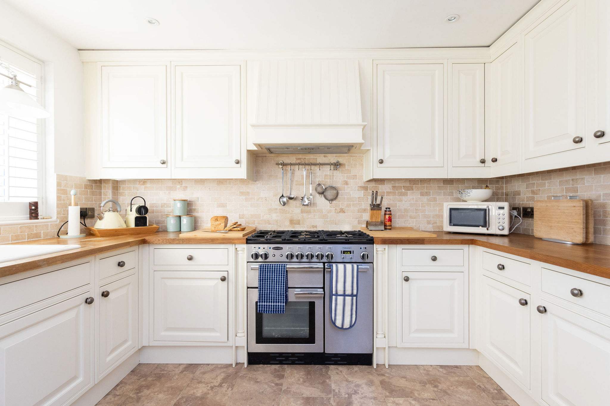 The kitchen has all appliances