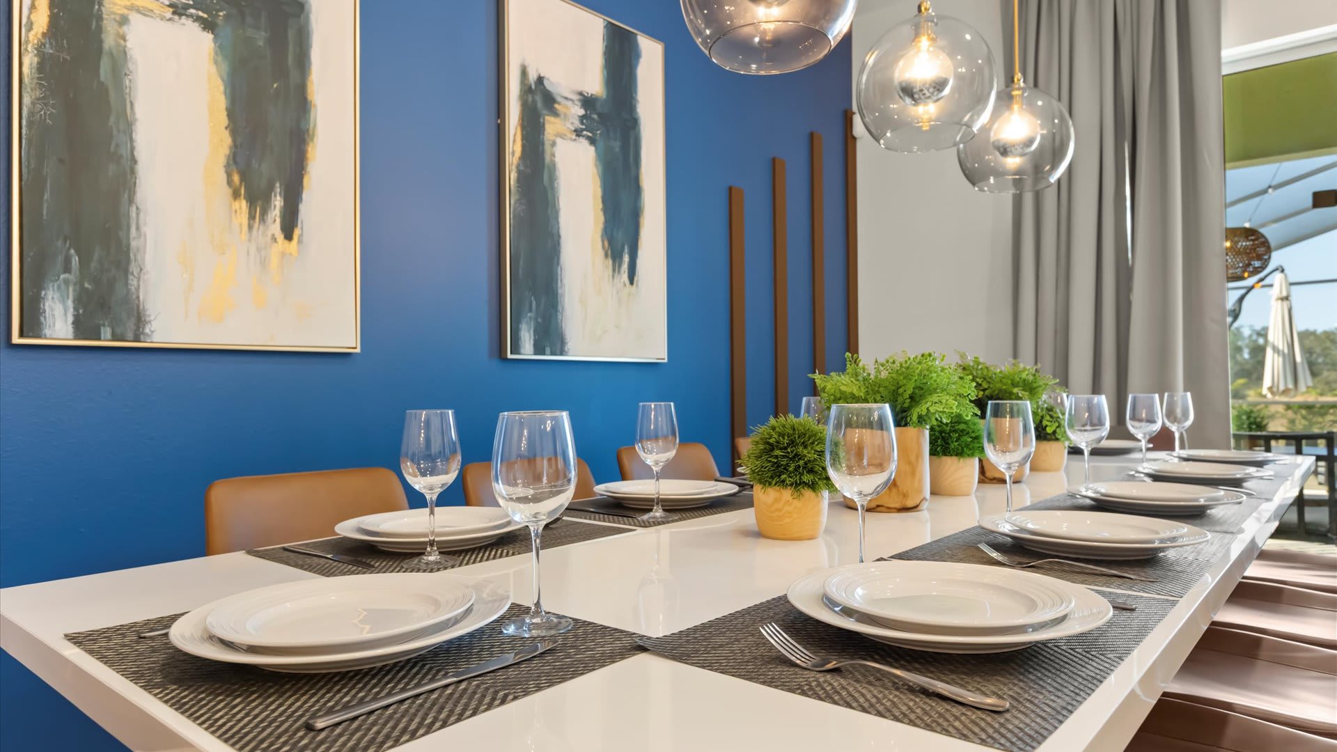 Chic dining room setup ideal for shared meals.