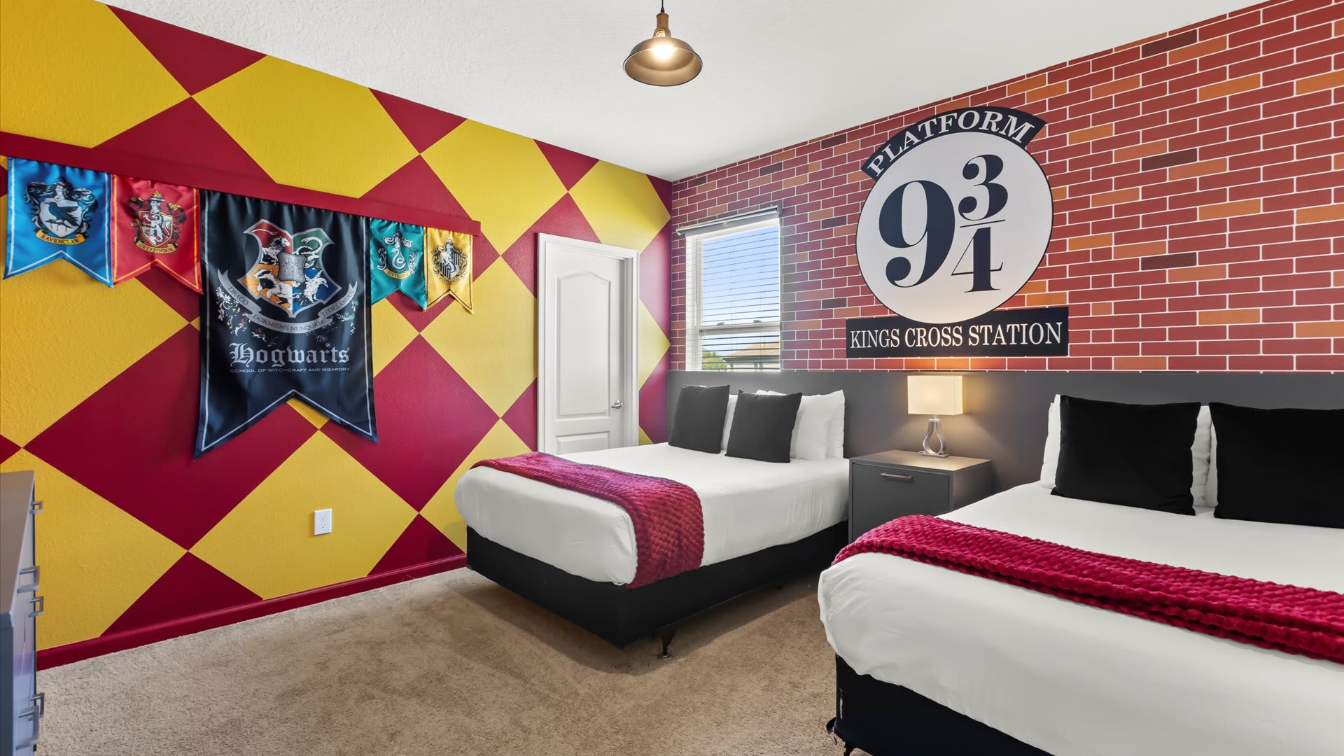 Colourful kids’ room with playful superhero-inspired décor.