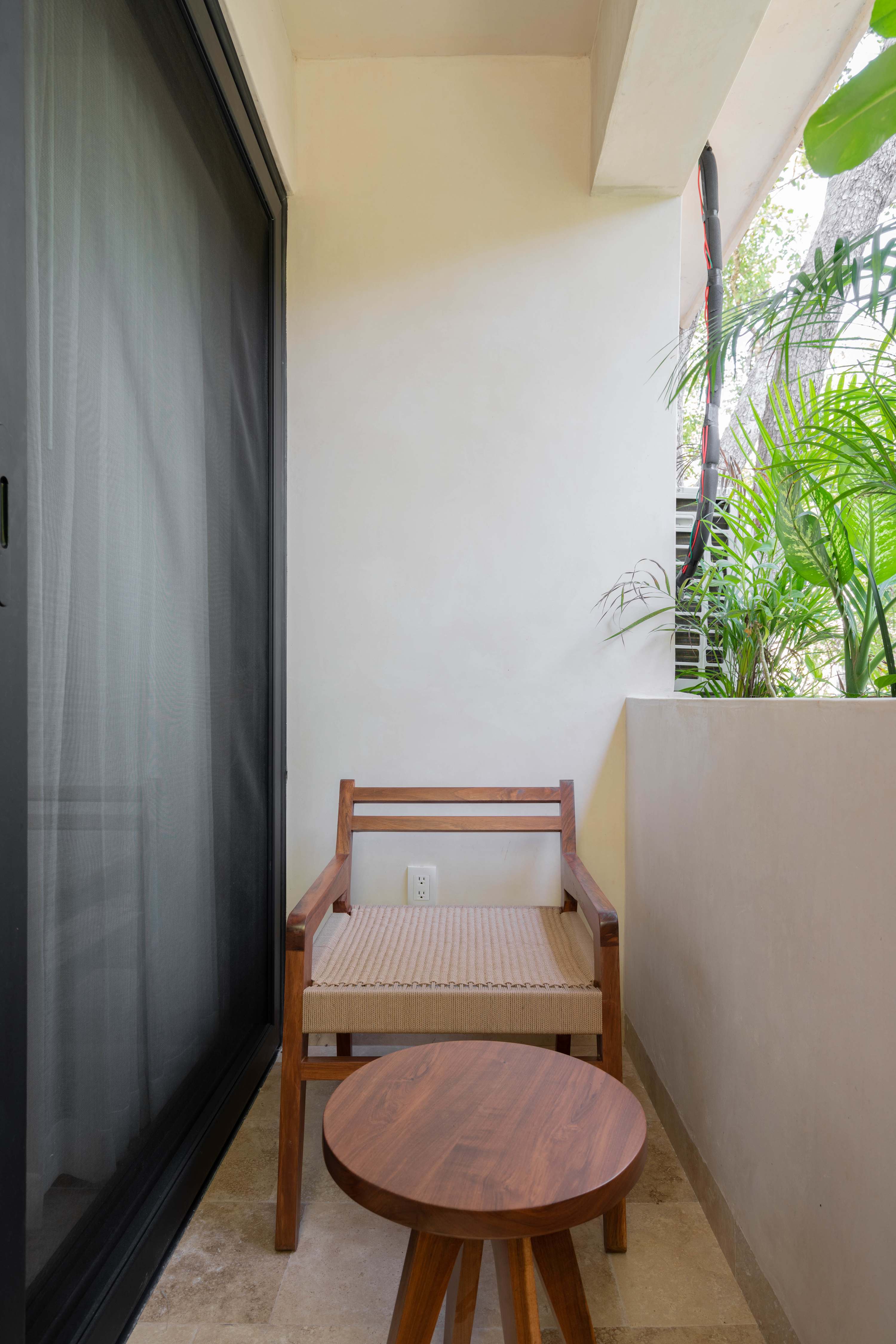 Private balcony with a beautiful chai