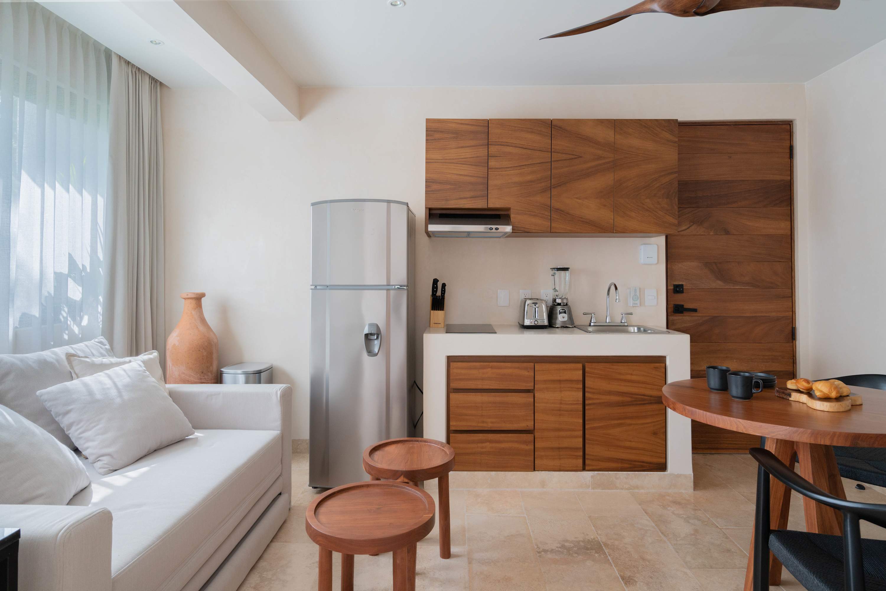 Modern kitchen located on the second floor, fully equipped