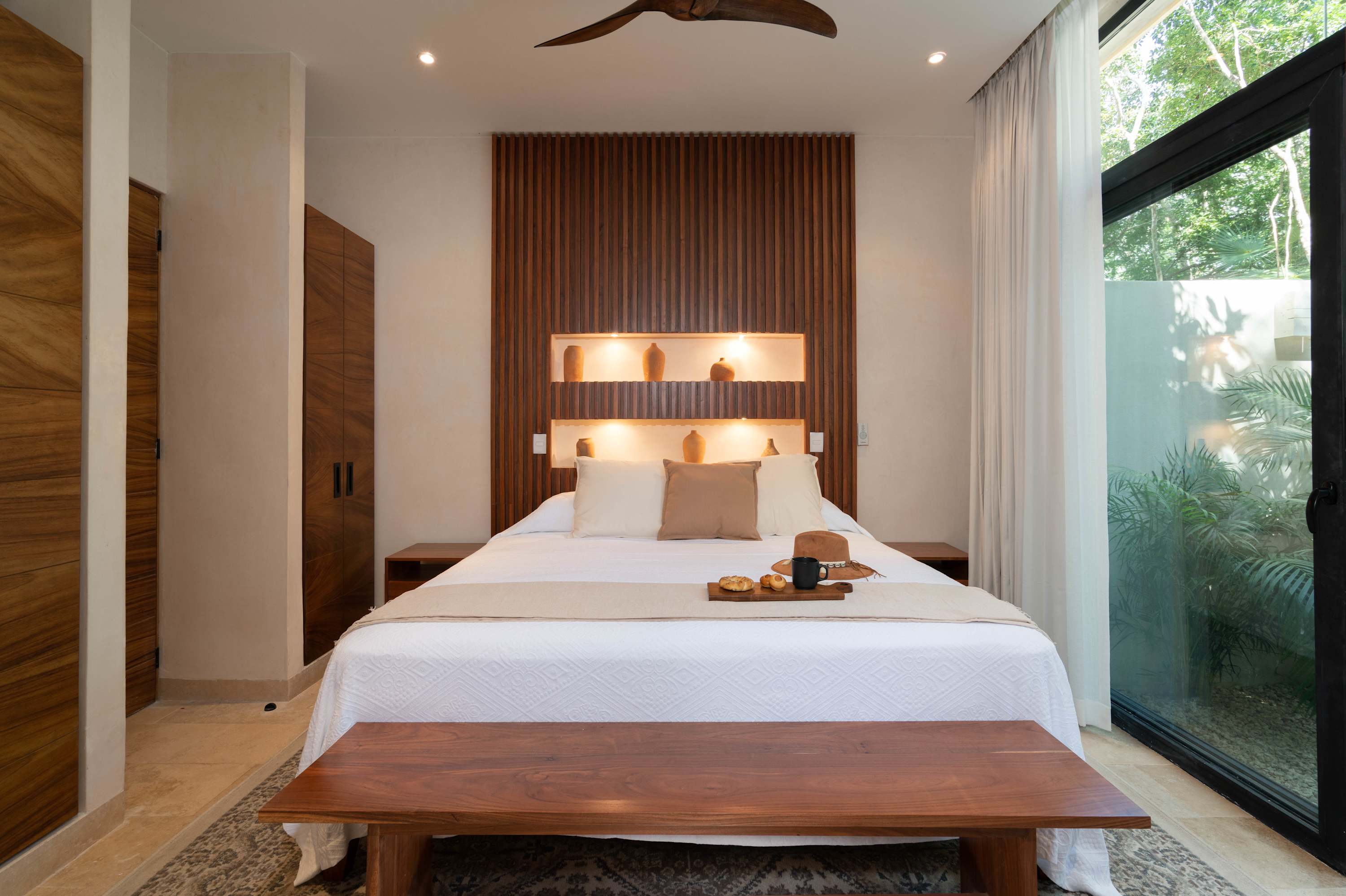 Modern room with large windows--BR#1