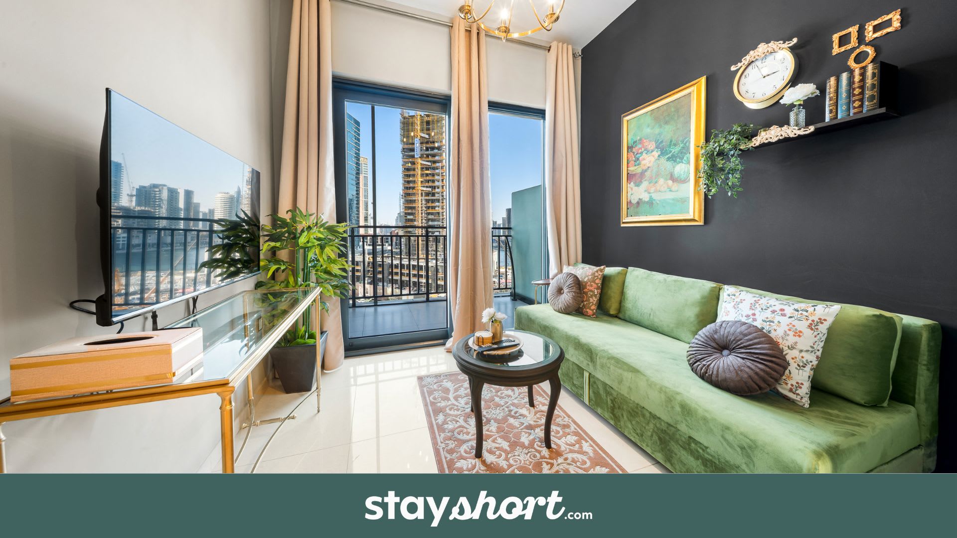 Free housekeeping visits during your stay - StayShort - 1 Bed in Zada Tower sleeps 3 with Balcony  — Business Bay, Dubai — vacation rental