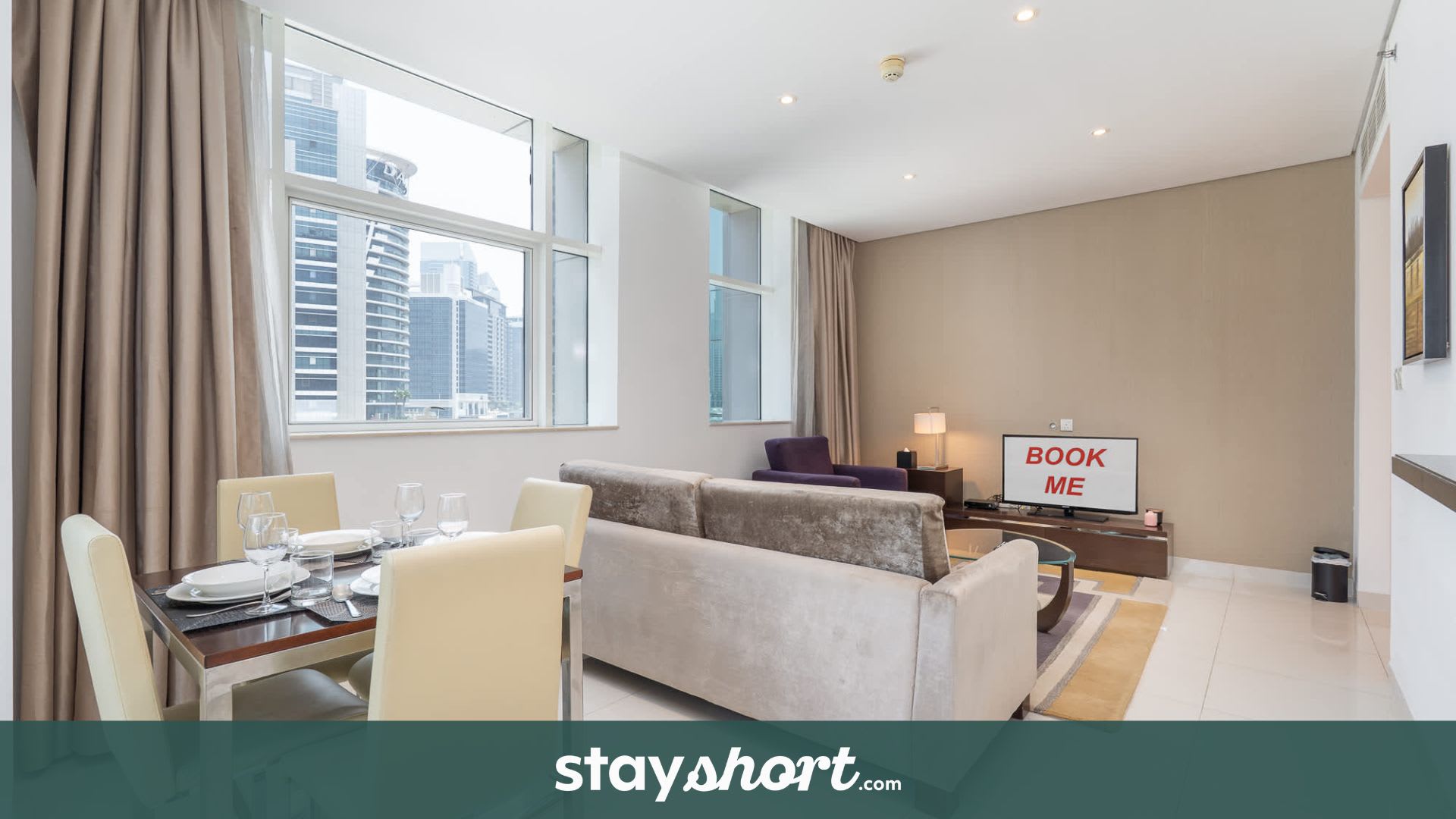 Free housekeeping visits during your stay - StayShort - Vibrant 1 Bedroom unit in Business Bay Sleeps 2 — Business Bay, Dubai — vacation rental
