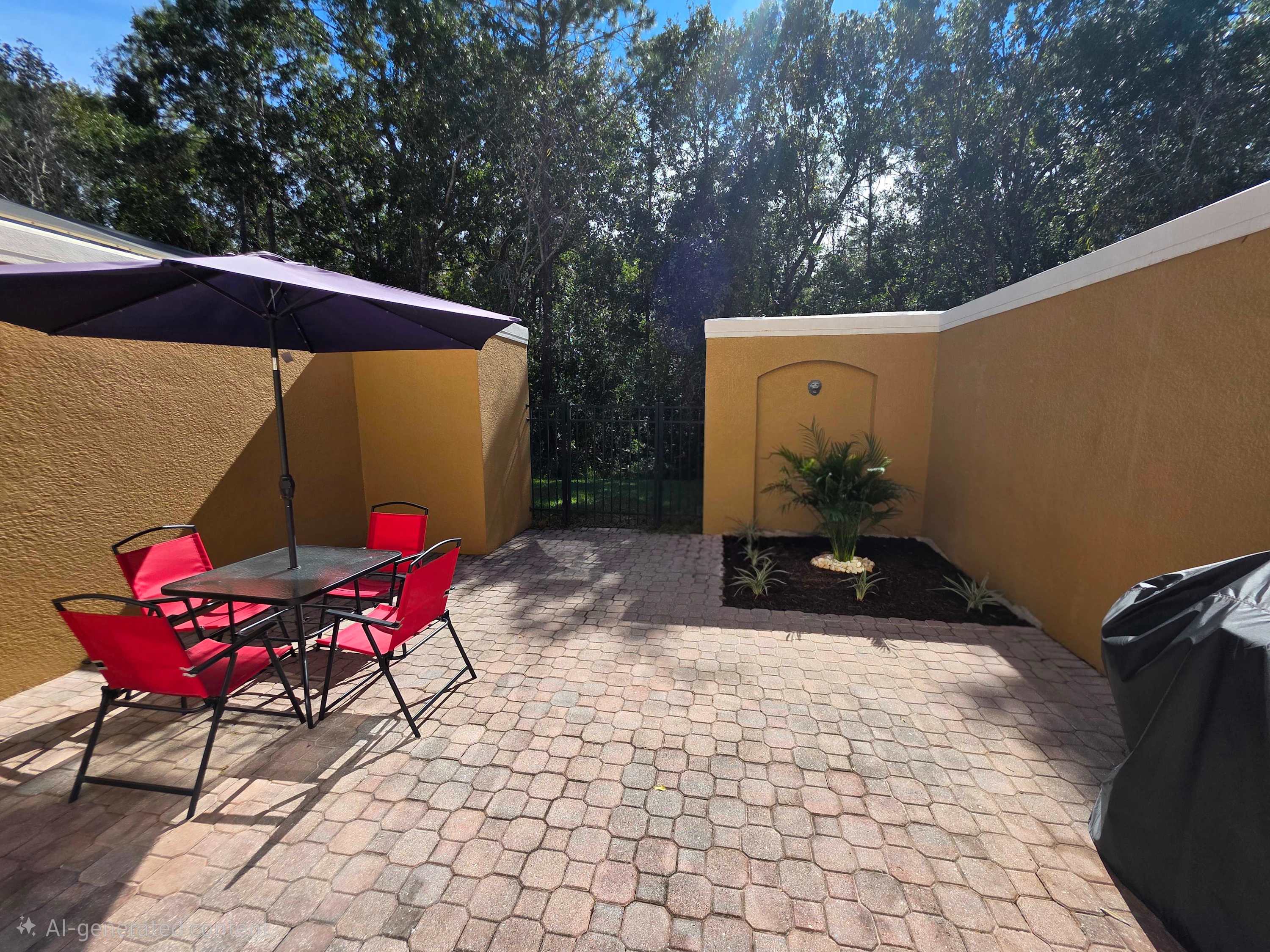 Outdoor seating for relaxing moments with BBQ Grill