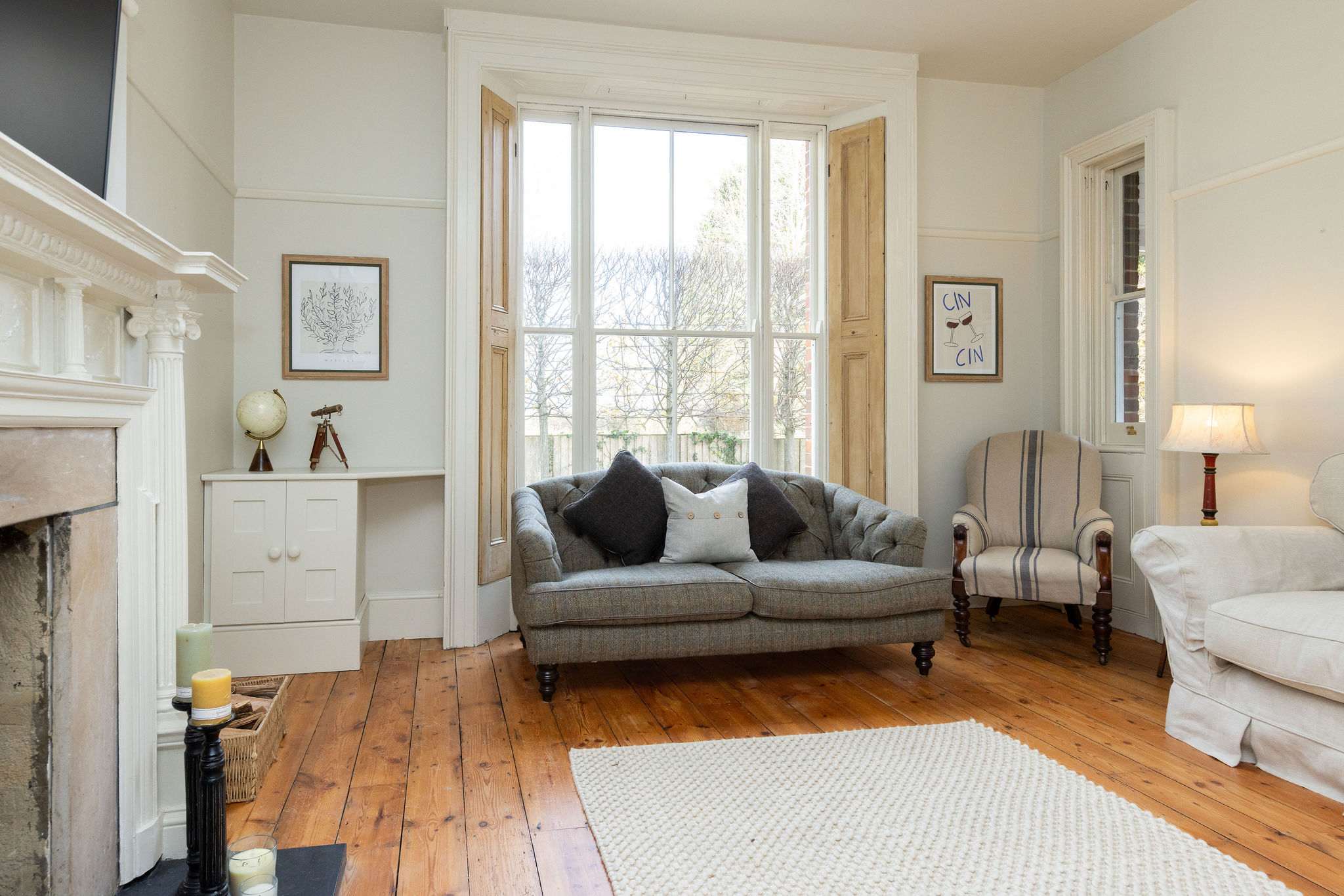 Bay-window seating with period charm