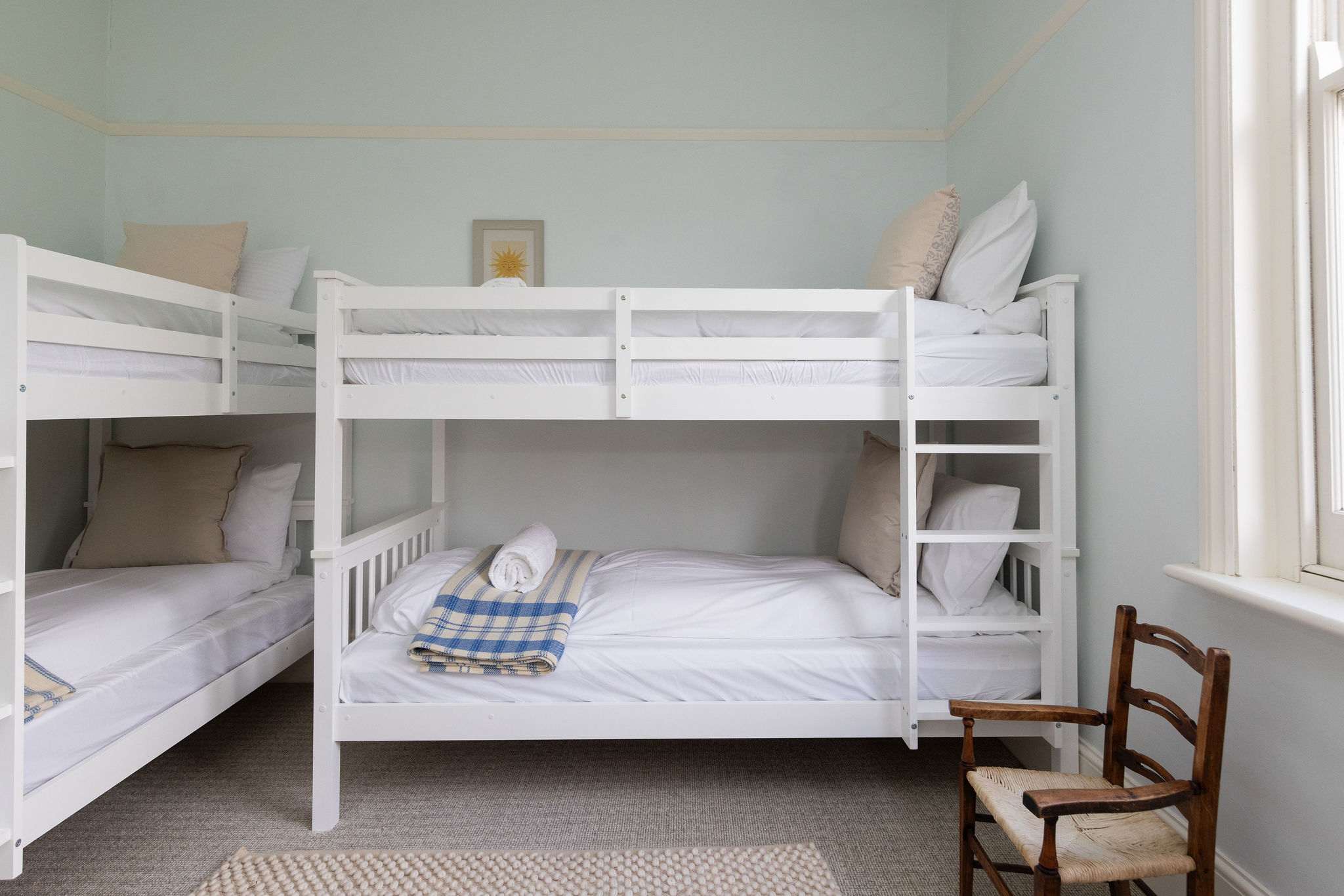 Bunk beds and space to relax