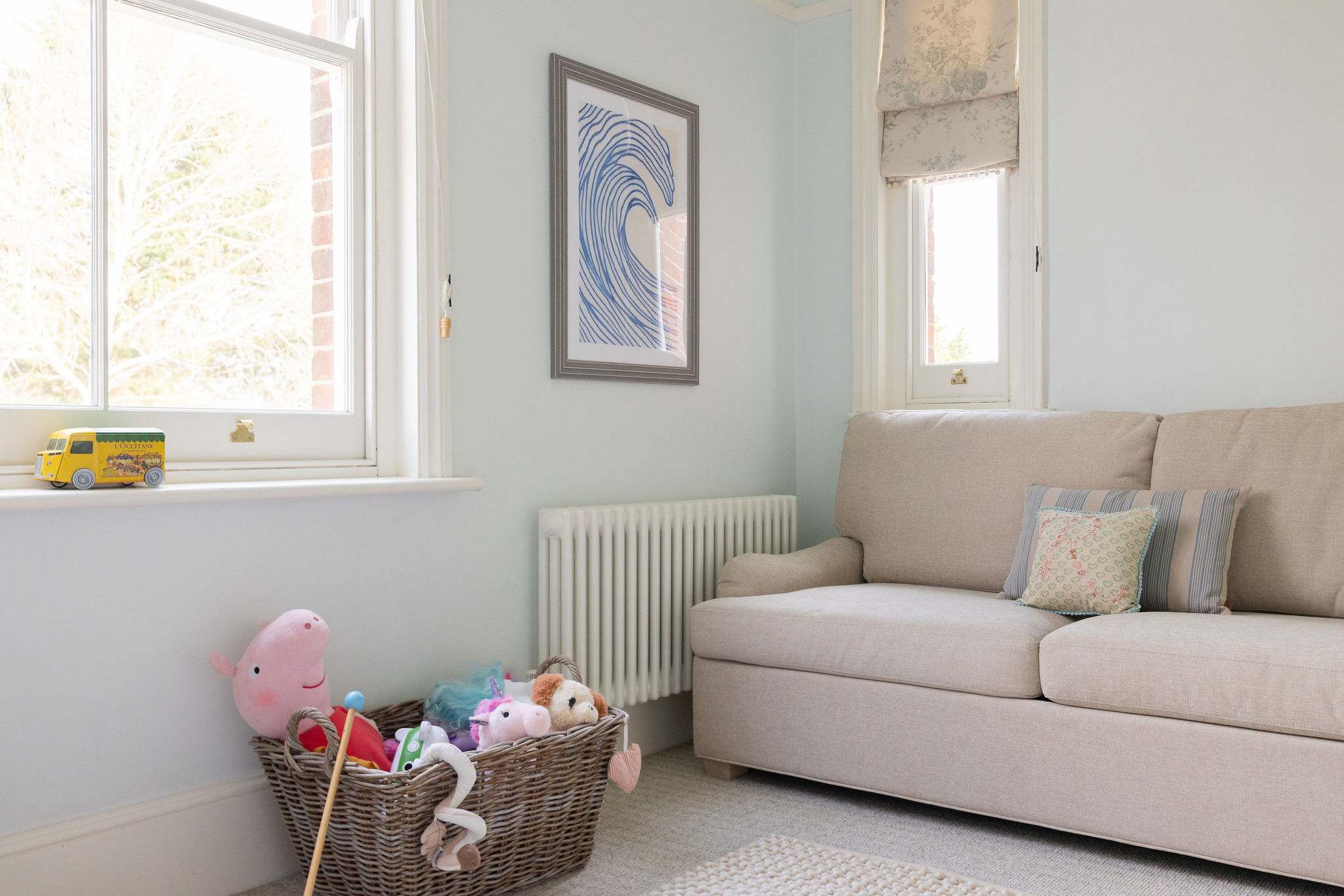 Cosy sofa bed and toy corner