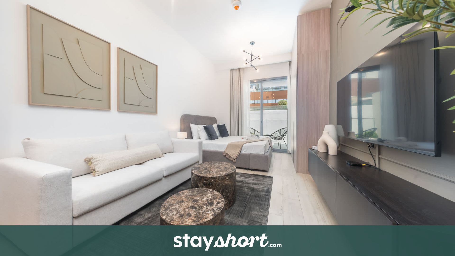 Free housekeeping visits during your stay - StayShort - Stylish Studio in JVT Sleeps 3 with Patio — JVT, Dubai — vacation rental