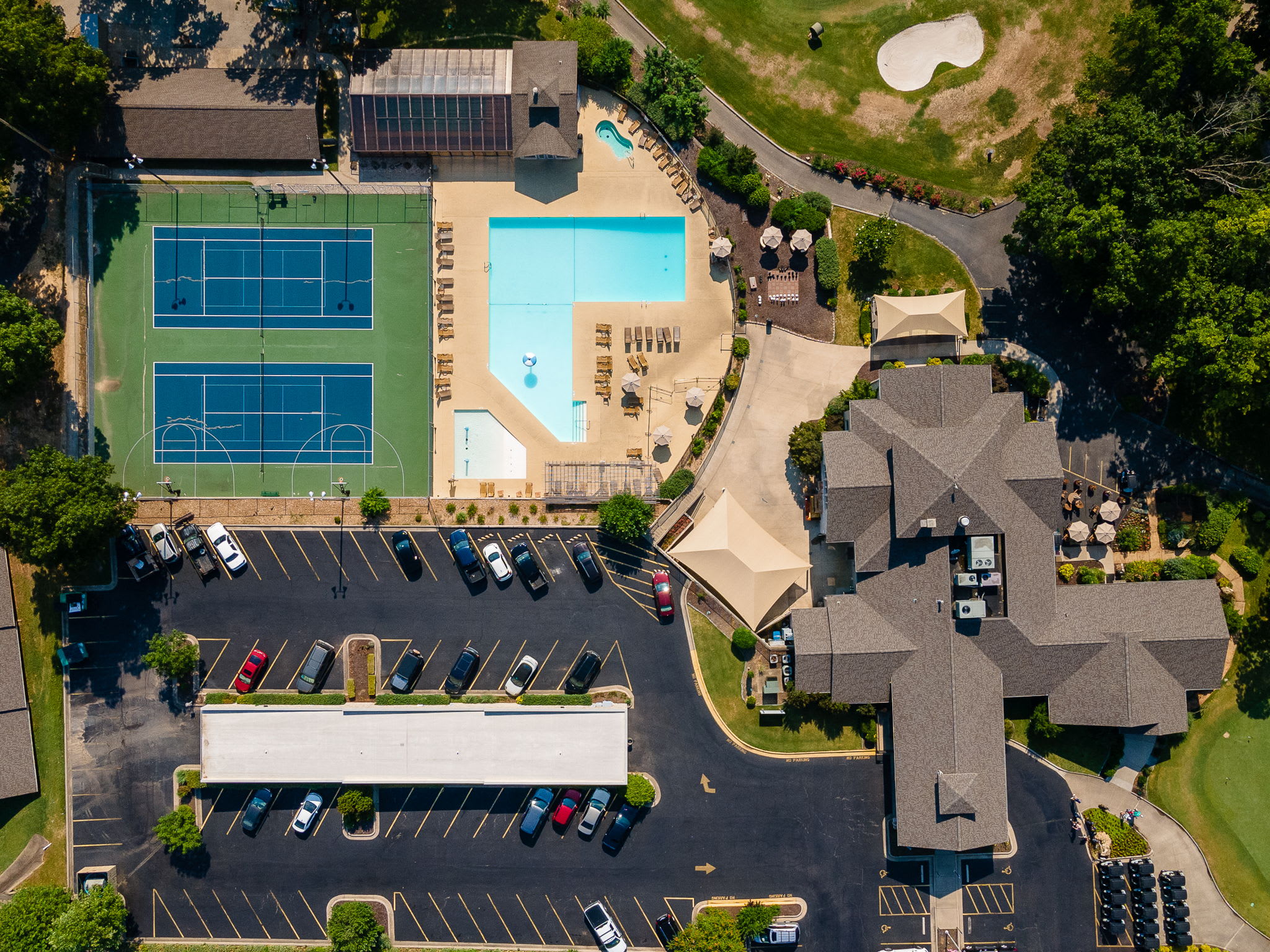 Ariel View of Resort Amenities