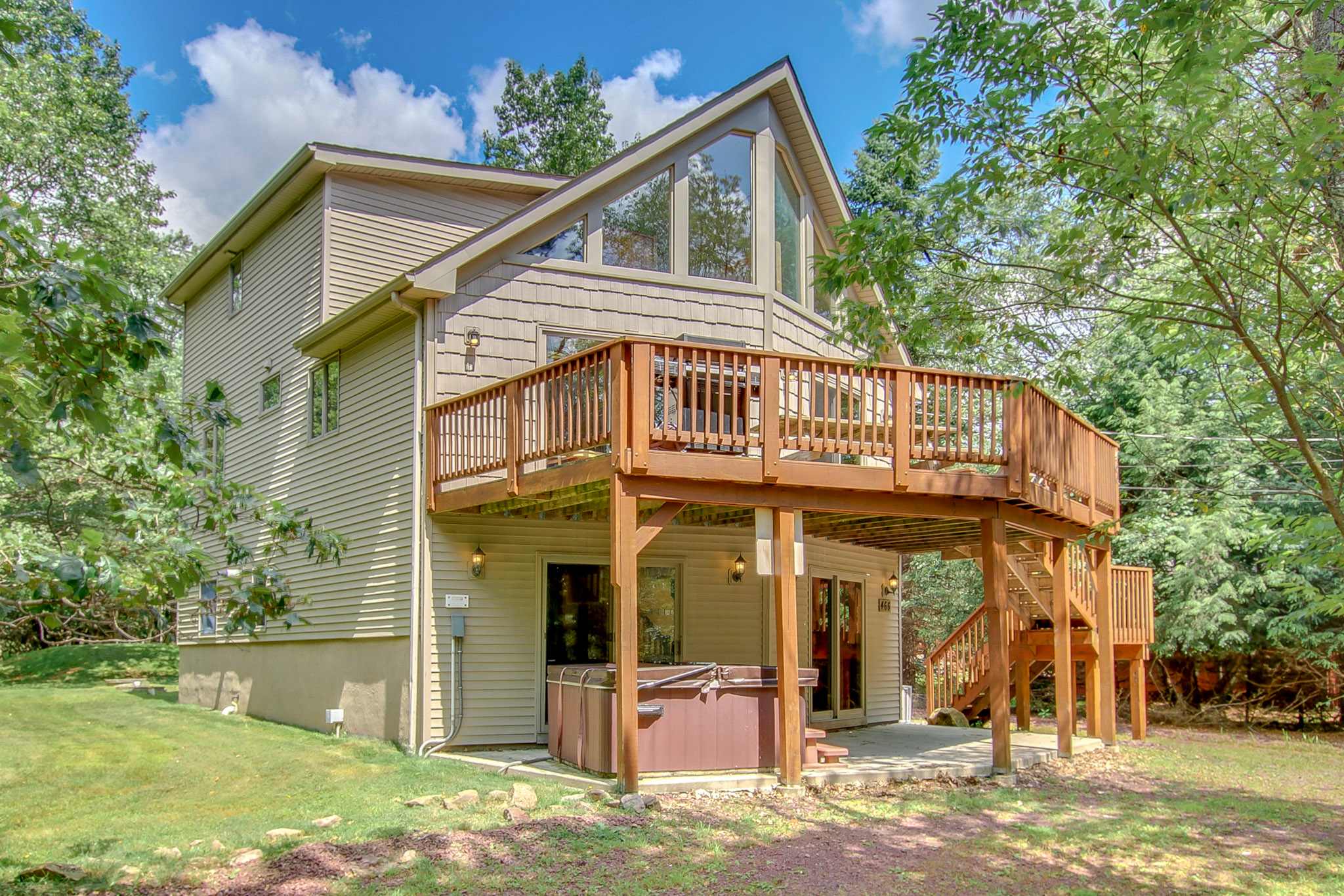 Step outside to the expansive deck, ideal for morning coffee or evening stargazing