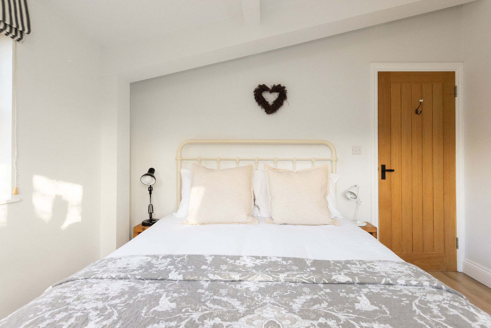 Double bedroom with iron bedstead