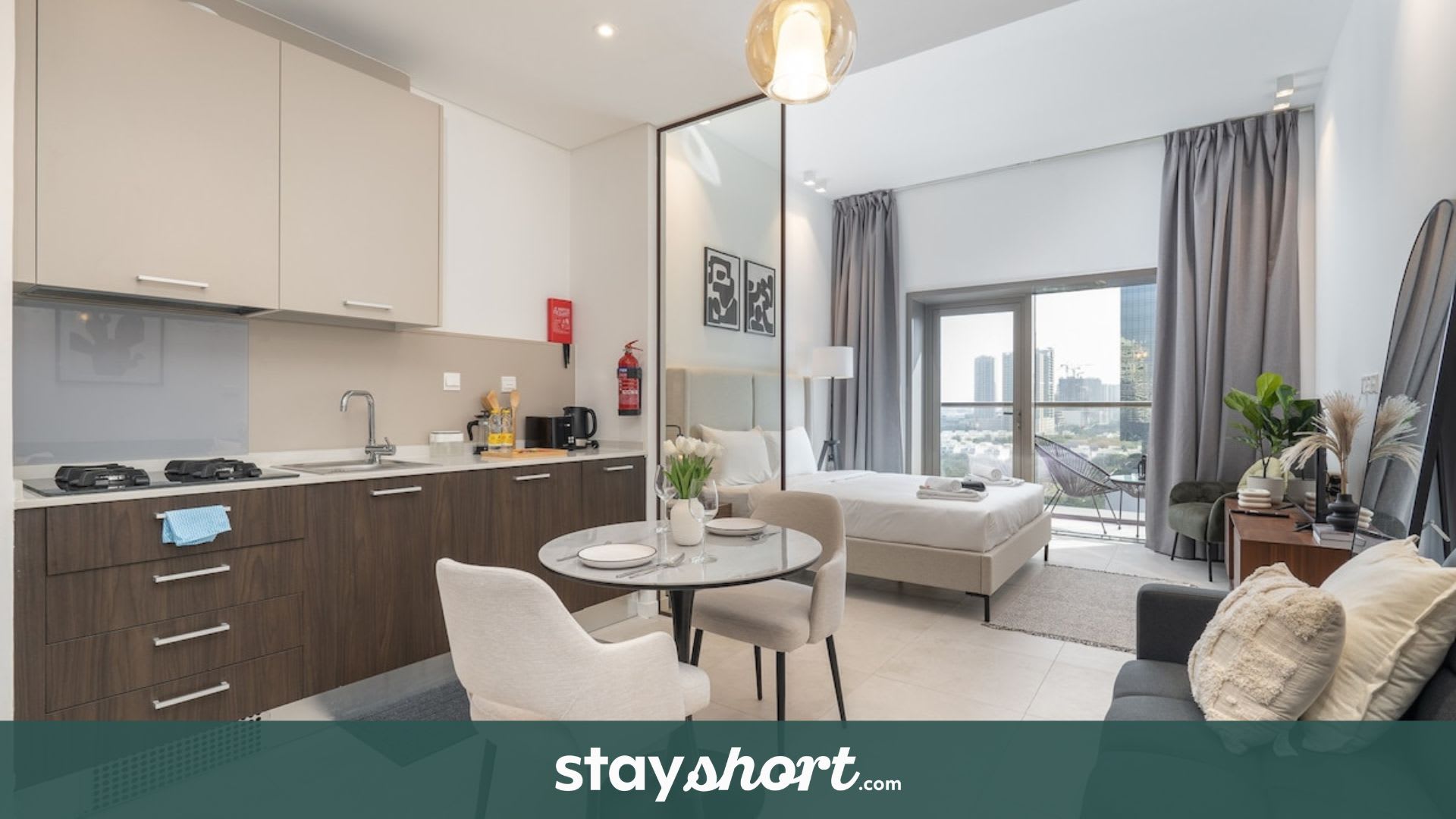 Free housekeeping visits during your stay - StayShort - Awesome Studio at Park View Tower in JVC with Skyline Views — JVC, Dubai — vacation rental
