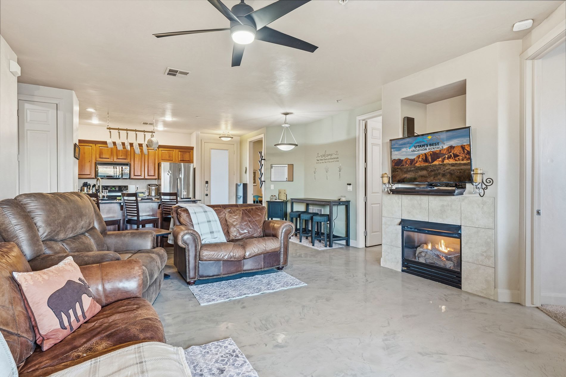 Large lounging space with really comfy seating