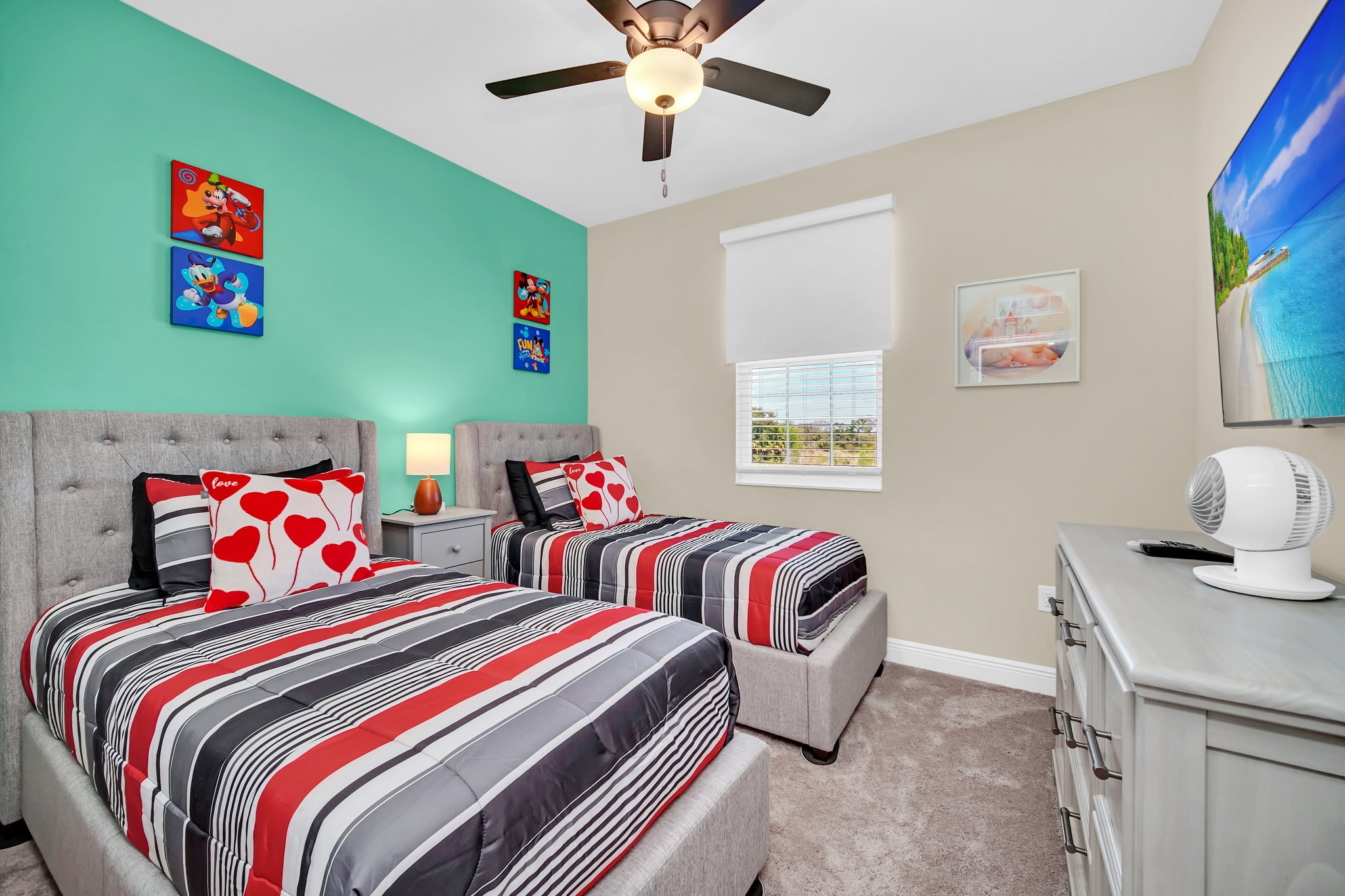 Bright 4BR home w/ pool & workspace