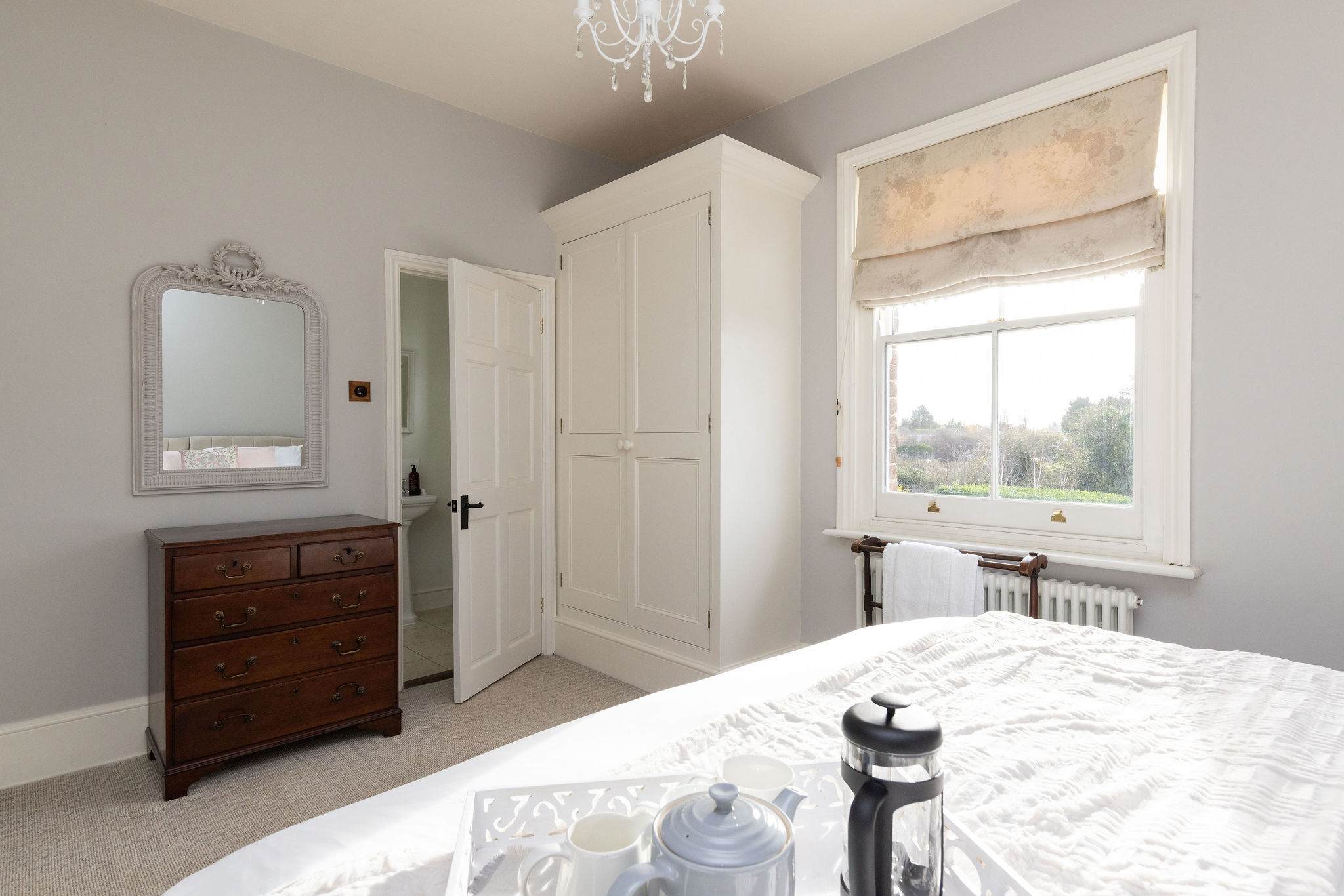 Master bedroom with en suite and garden outlook