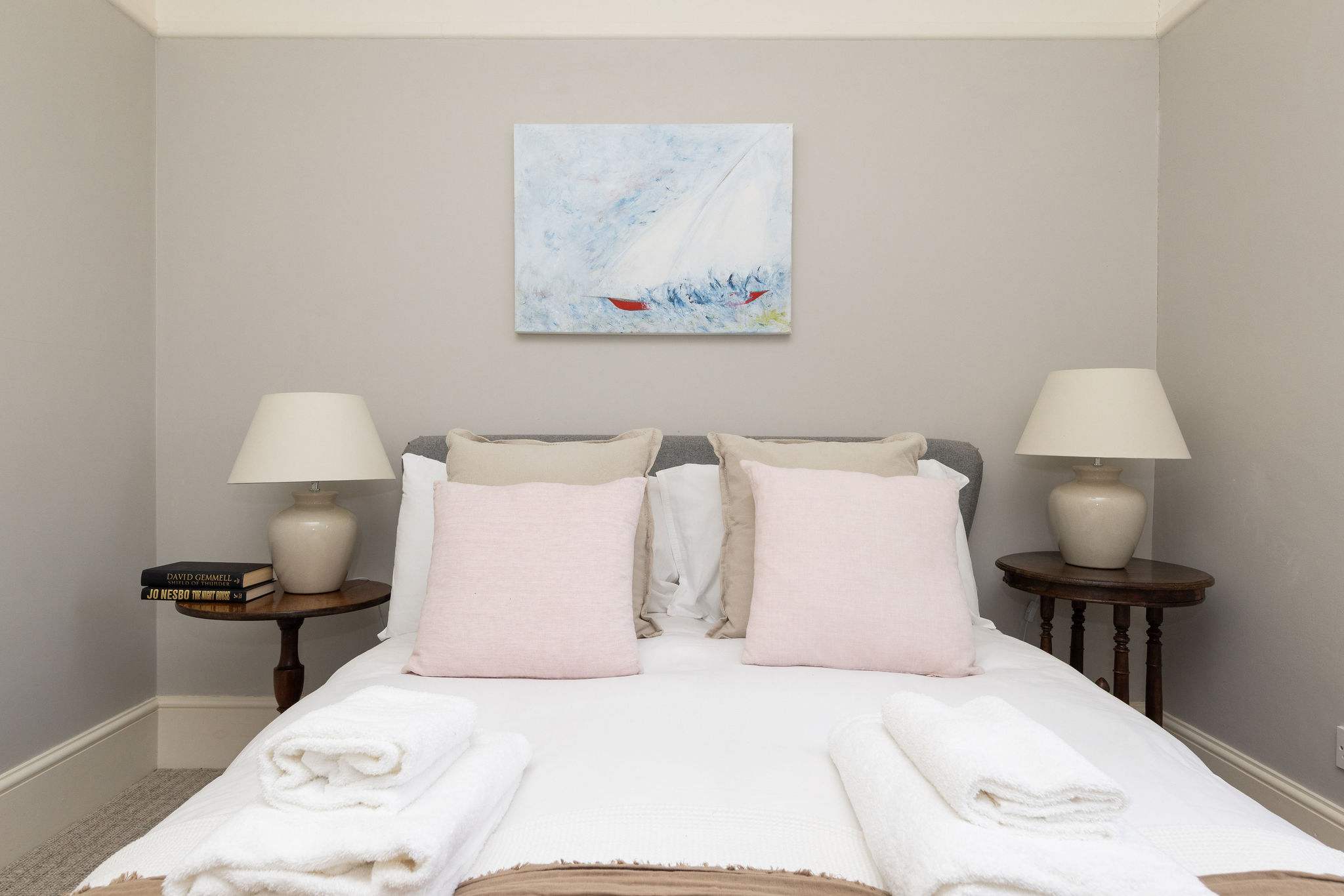 Double bedroom with soft tones