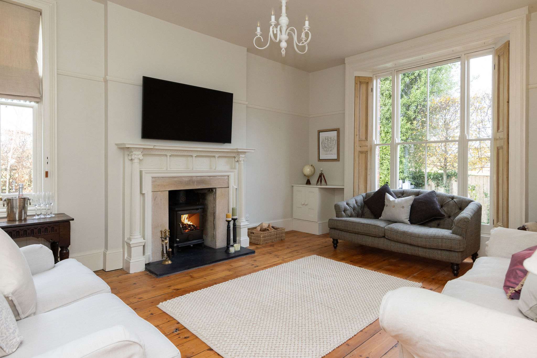The main living room complete with wood burner to enjoy those cosy evenings!