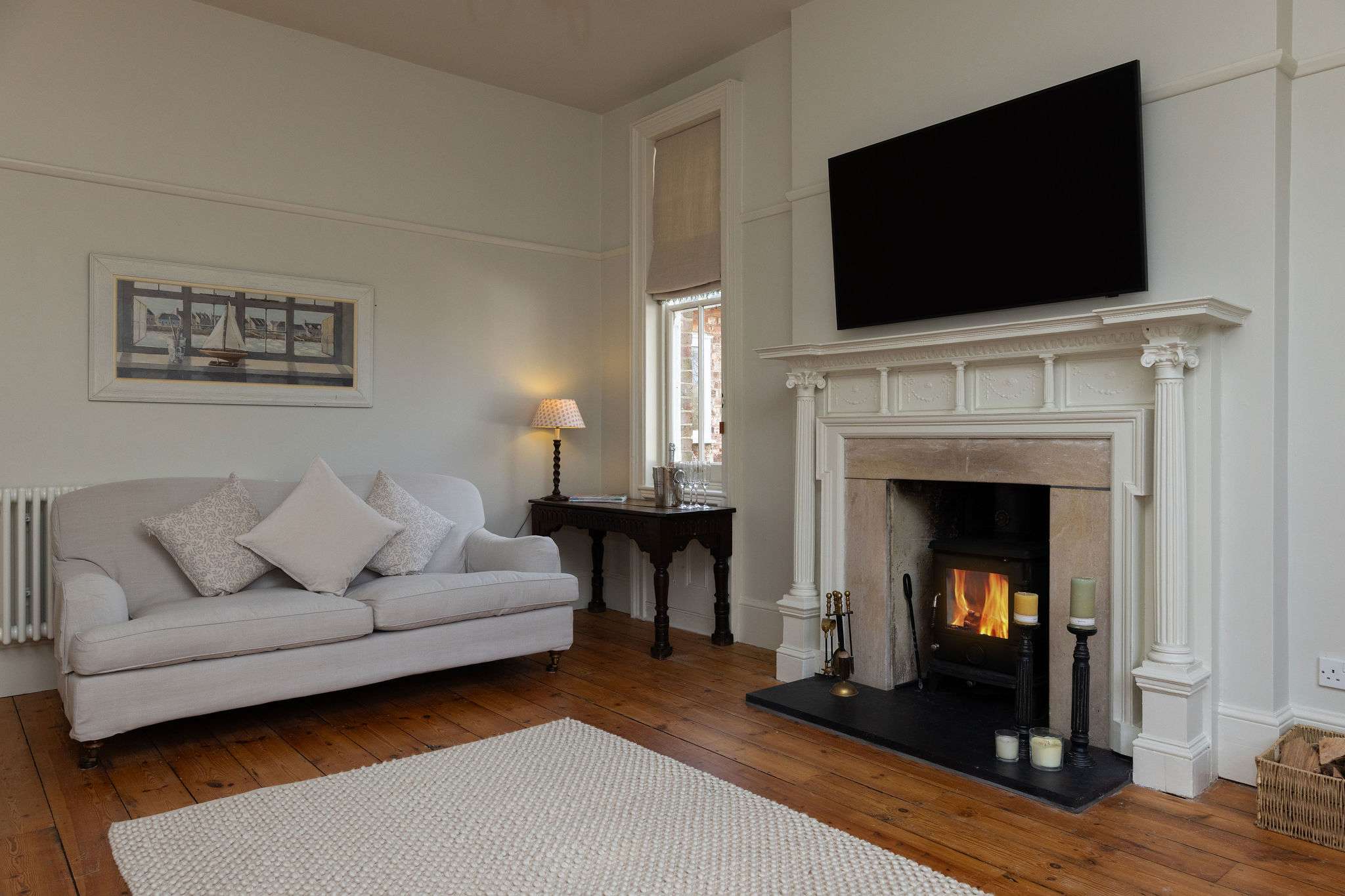 Smart TV and Wood Burning Stove, what more could you want!