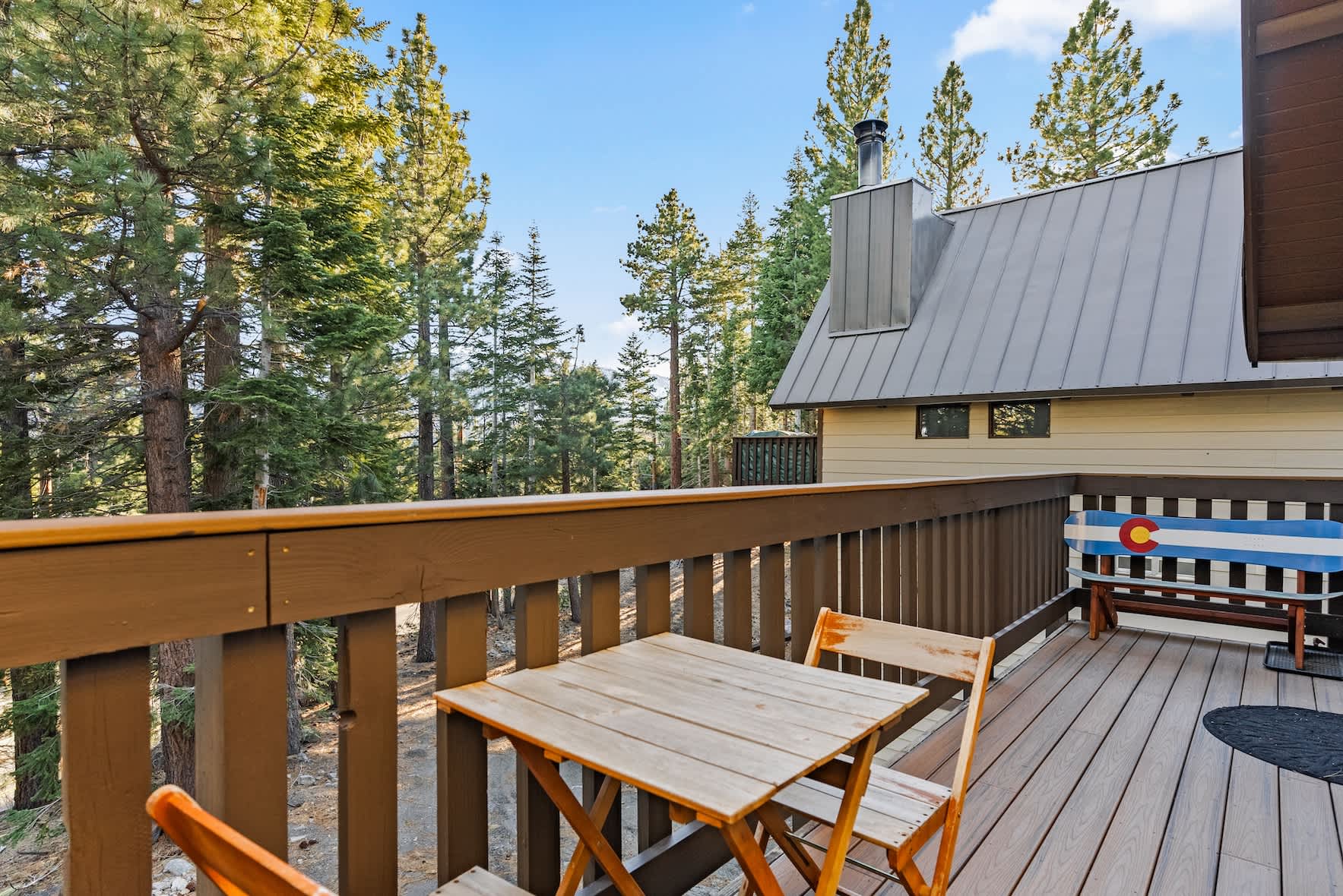 Enjoy a beautiful forested view from the balcony!