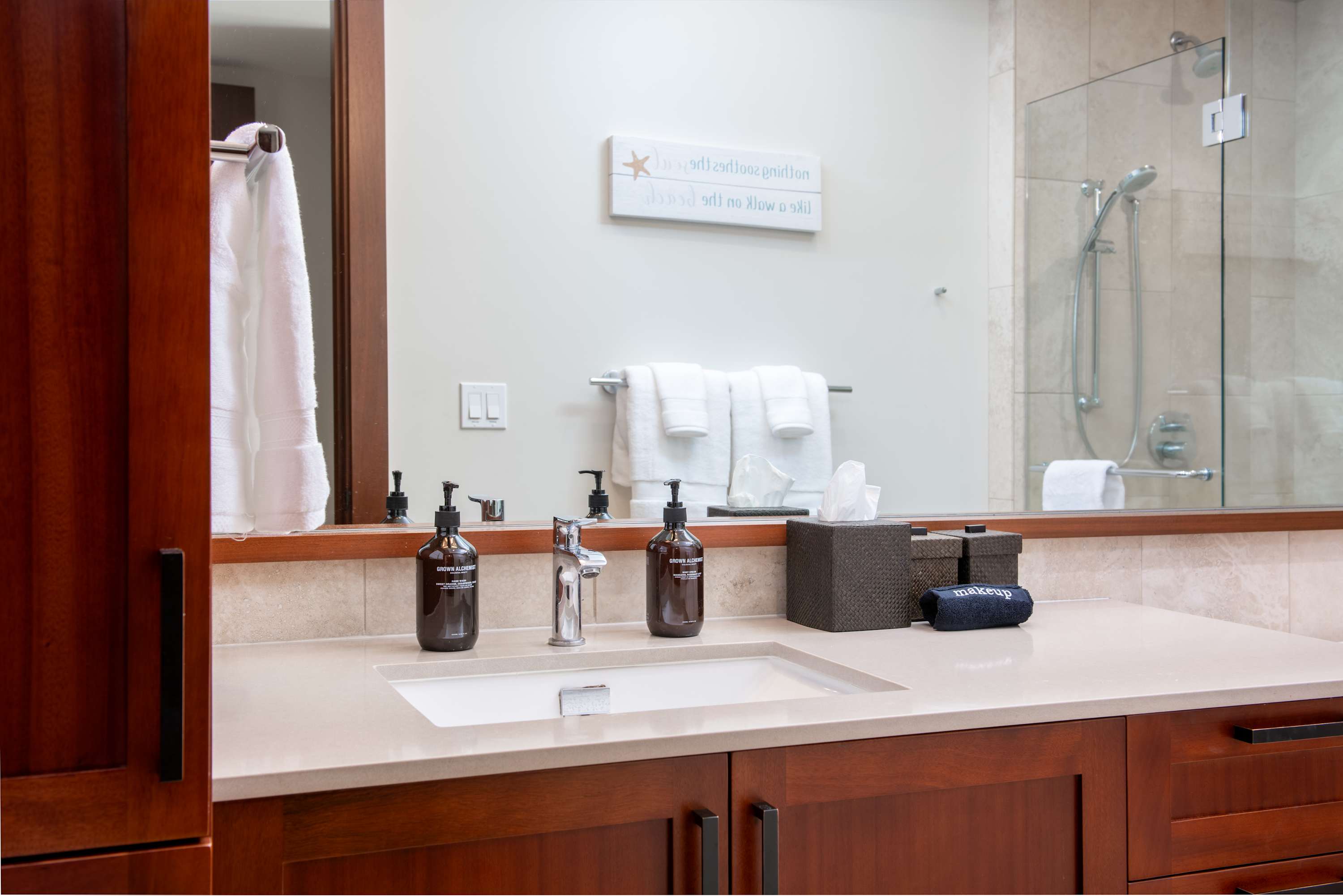 Primary Bathroom | Hale Nanea at Residences of Laulea, Big Island, Hawaii, by Luxus Vacation Properties
