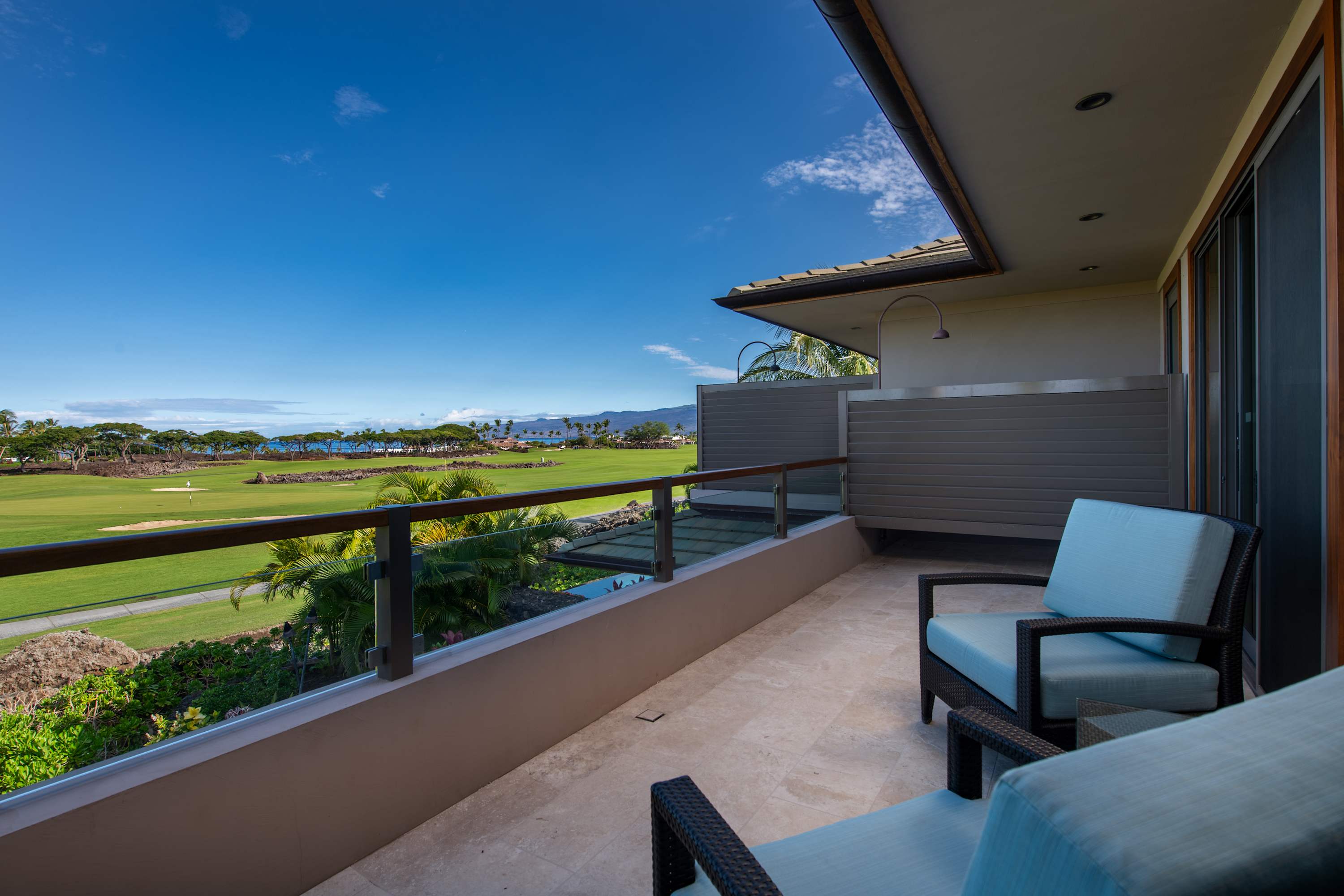 Patio & View | Hale Nanea at Residences of Laulea, Big Island, Hawaii, by Luxus Vacation Properties