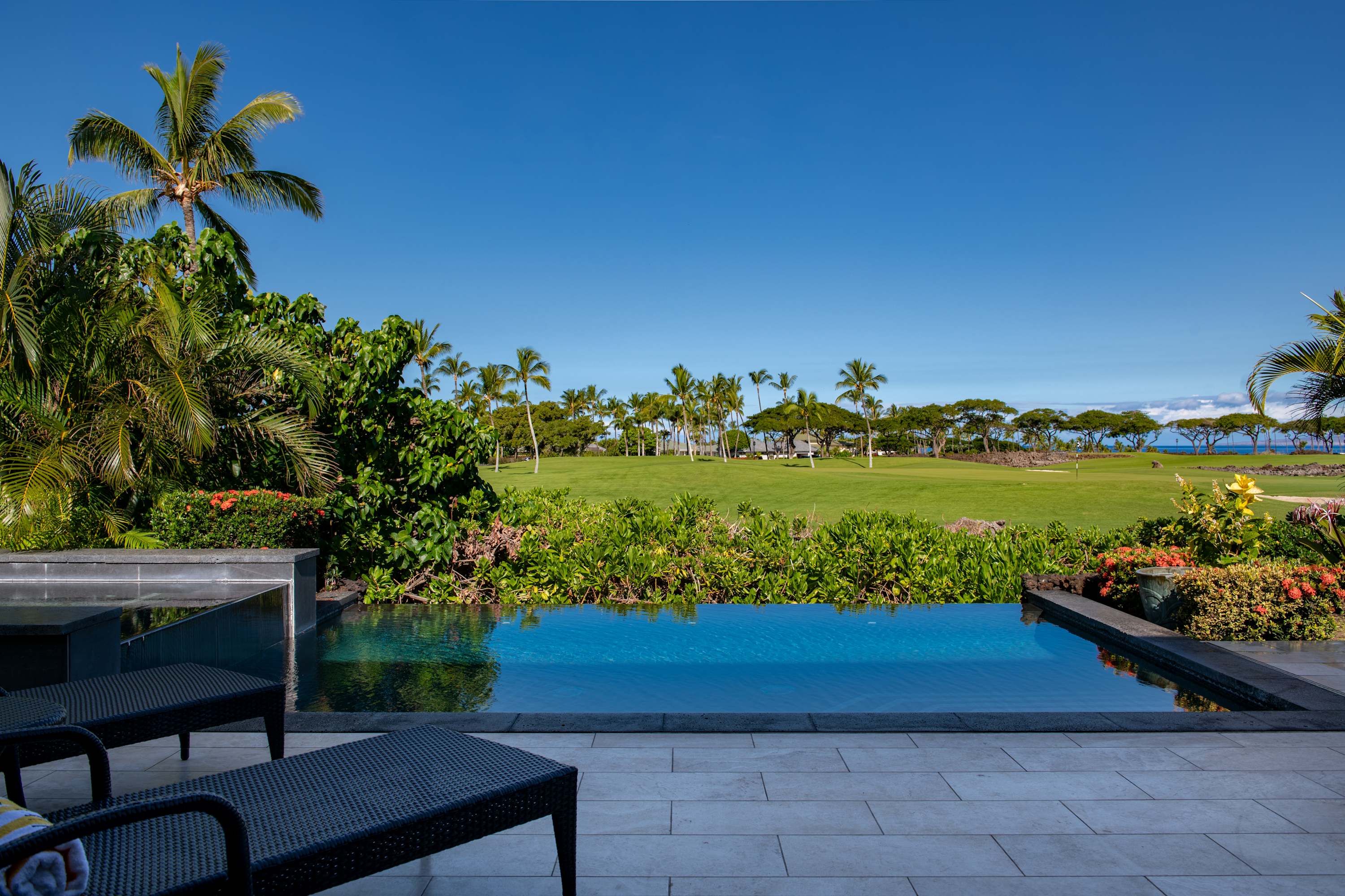 Lanai & Pool | Hale Nanea at Residences of Laulea, Big Island, Hawaii, by Luxus Vacation Properties