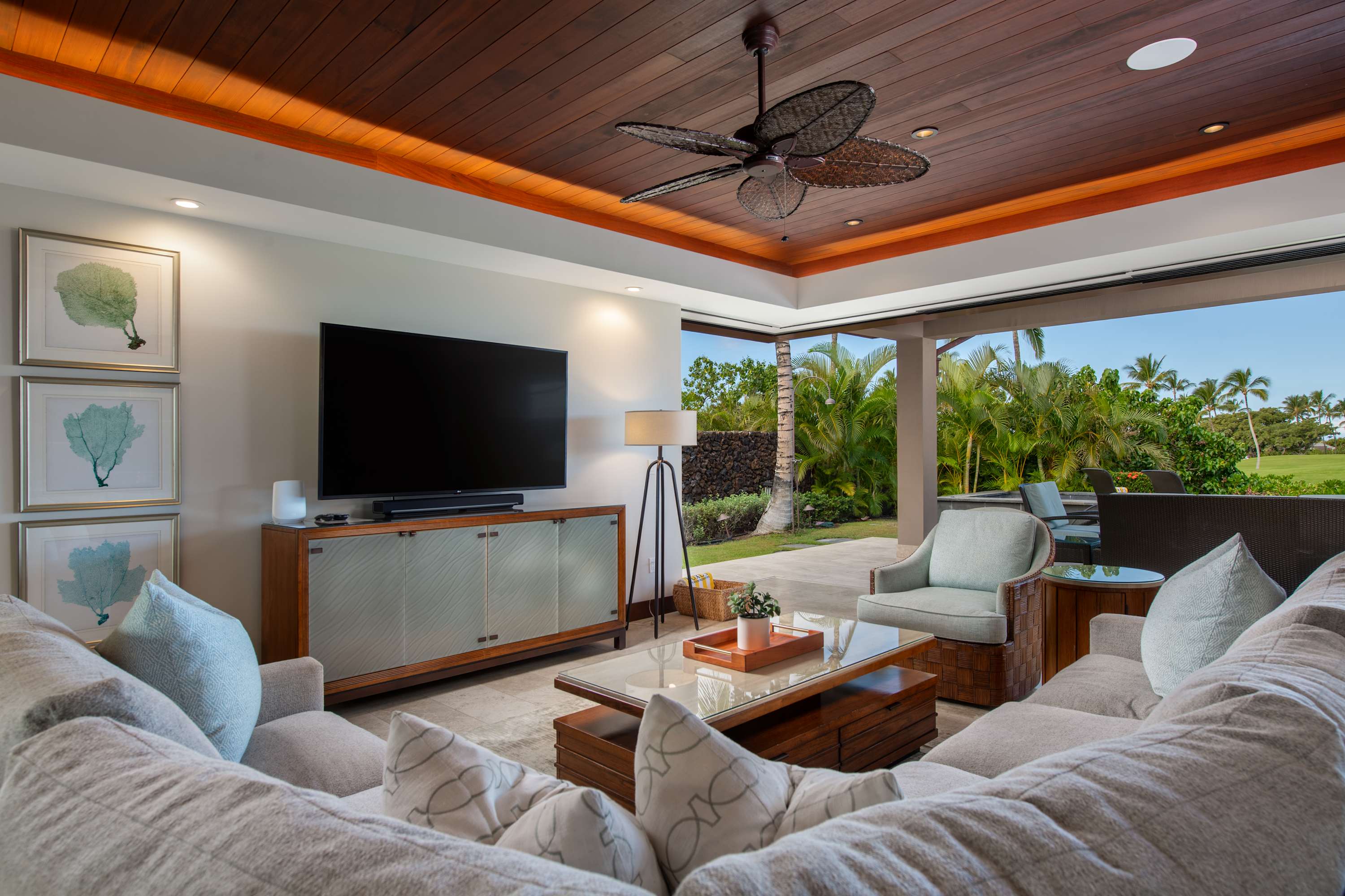 Living Room | Hale Nanea at Residences of Laulea, Big Island, Hawaii, by Luxus Vacation Properties