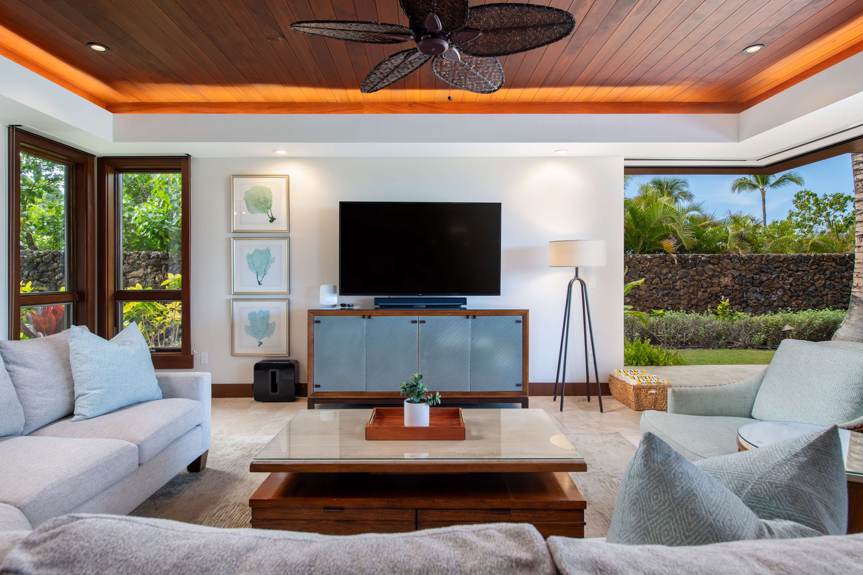 Living Room | Hale Nanea at Residences of Laulea, Big Island, Hawaii, by Luxus Vacation Properties
