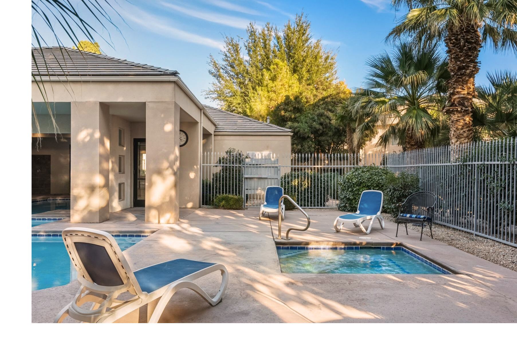 Community pool and hot tub area