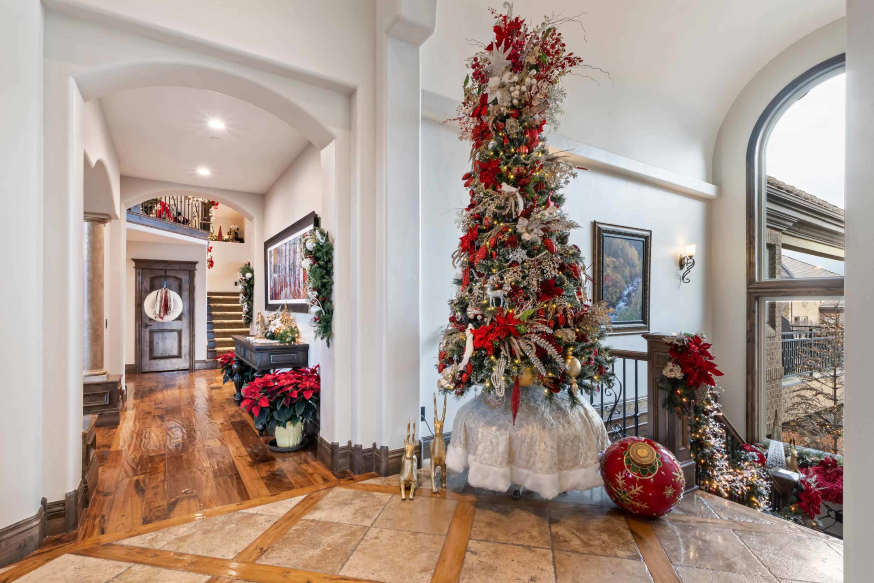 The home gets decked out for Christmas every year!