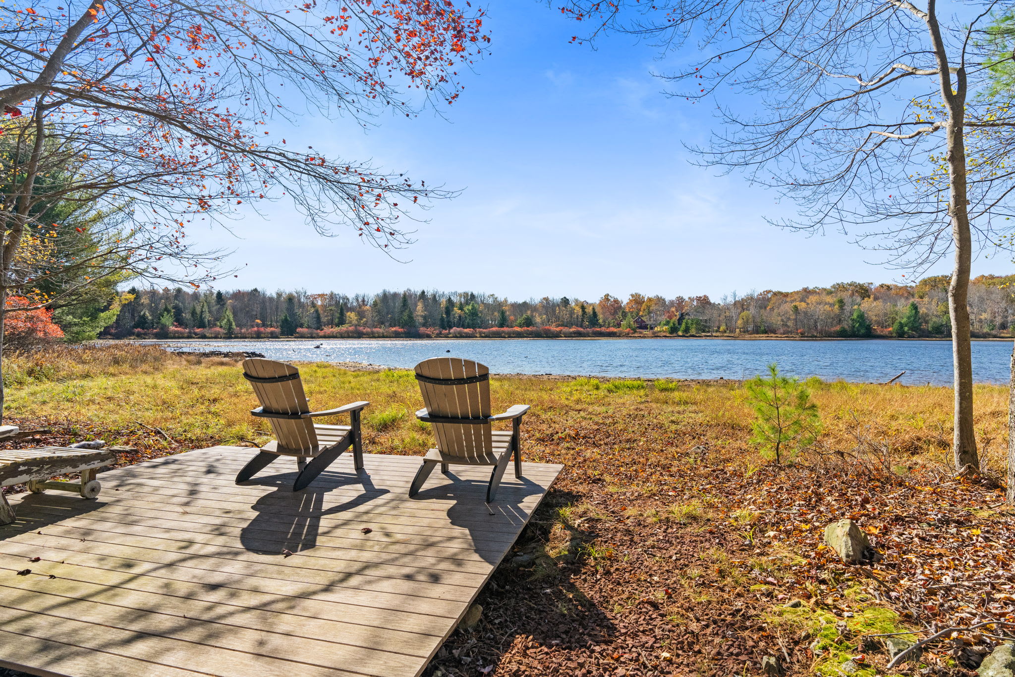 Beautiful lake views from the property - scenic waterfront location near the community beach area