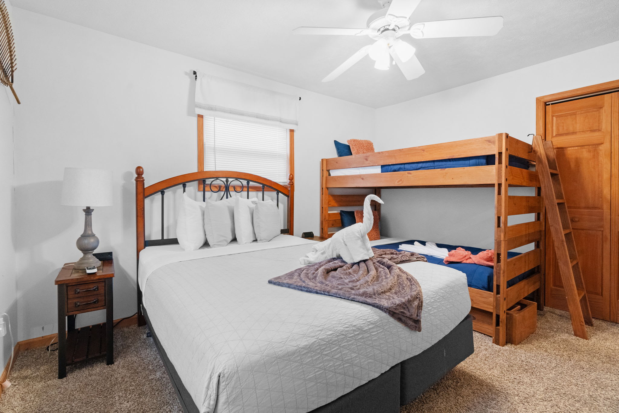 First full bathroom with shower/tub combo - clean and functional guest facilities