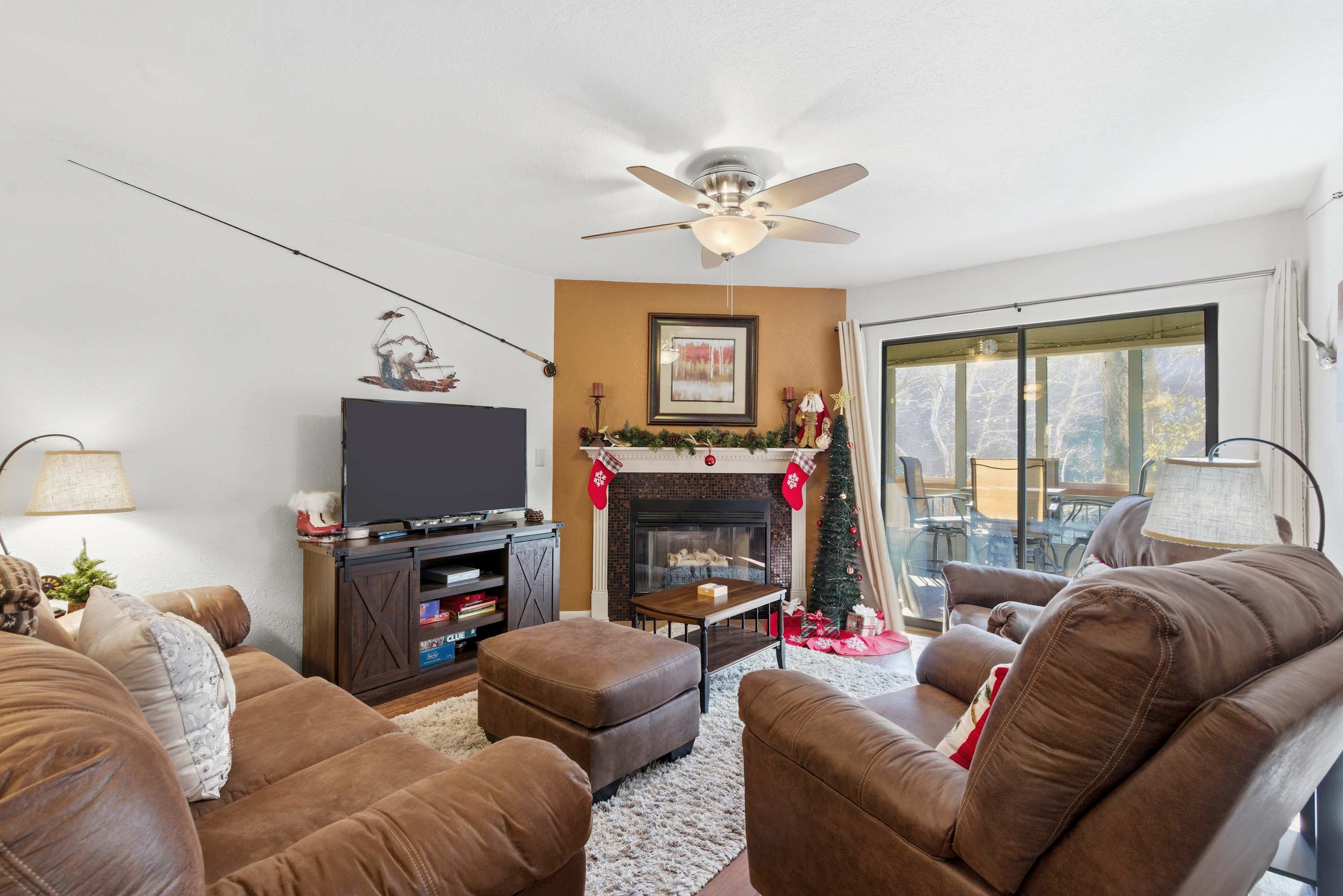 Curl up in the inviting living room & stream your favorites on the smart TV​