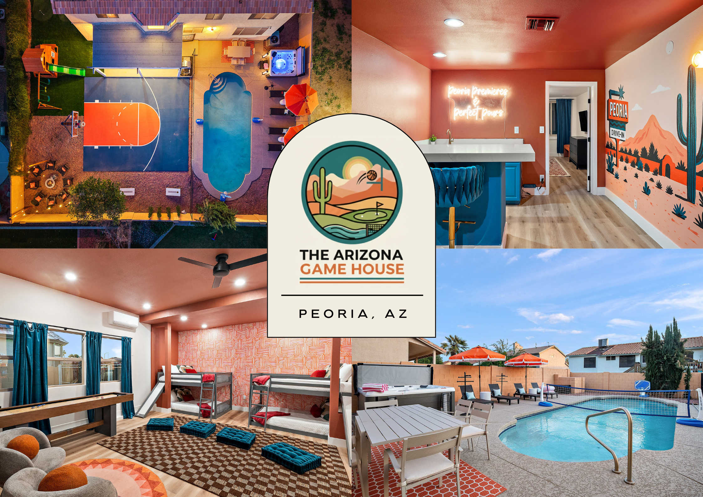 AZ Game House | Sport Court - Free Pool Heating — Peoria, AZ — vacation rental