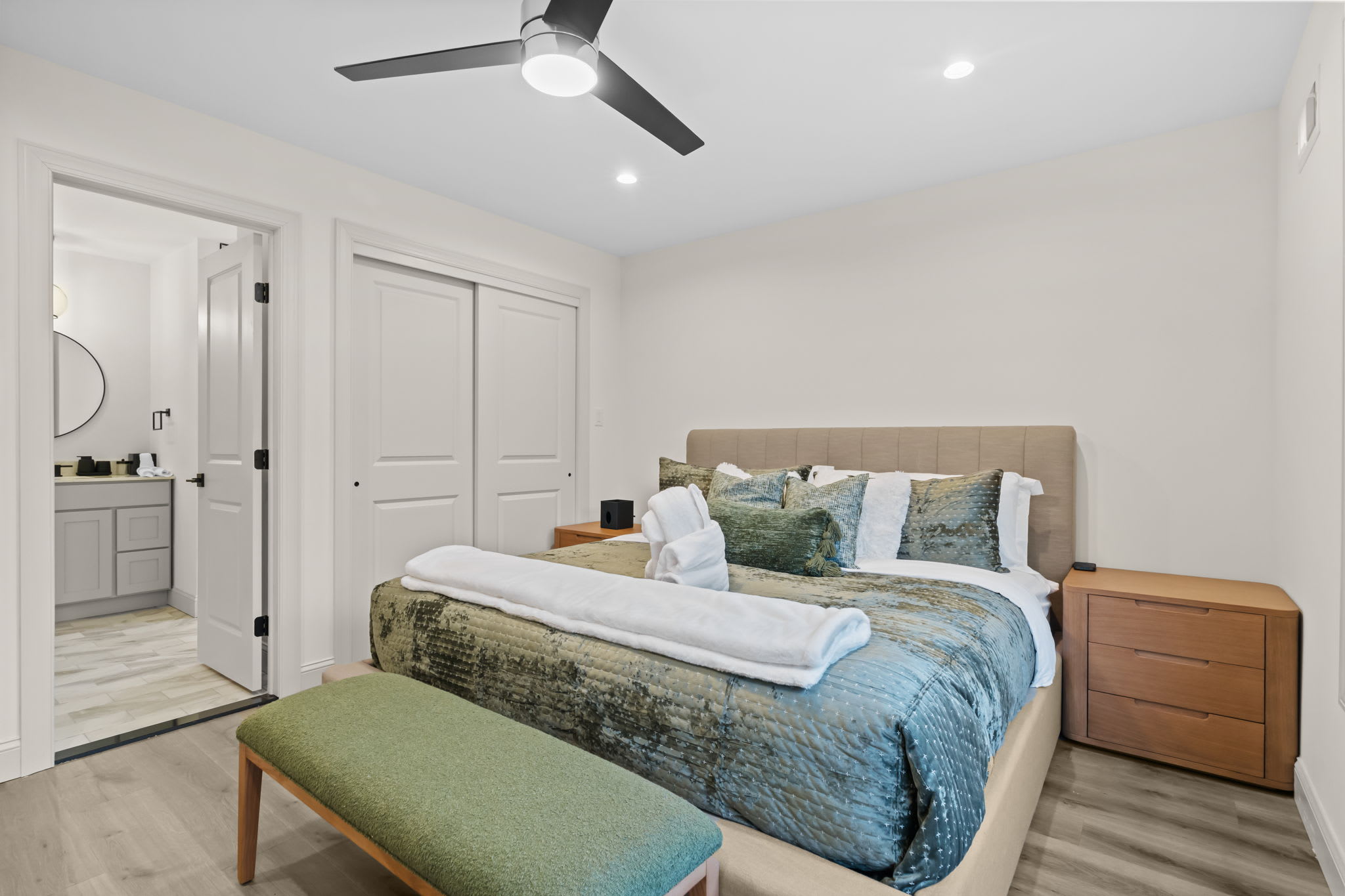 Step from your bedroom directly into the ensuite bathroom for added convenience