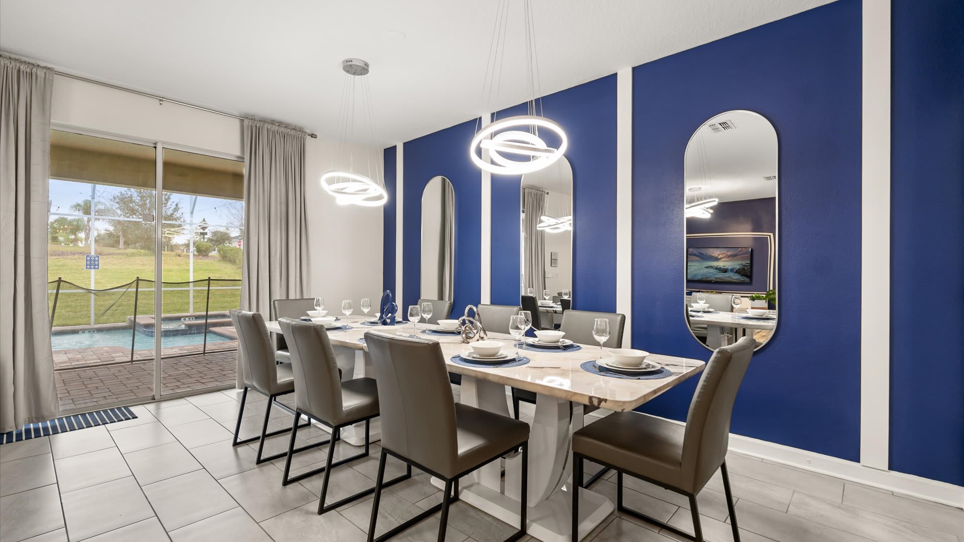 Indoor family dining area 