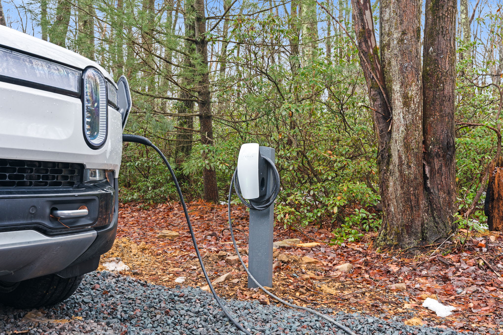 Convenient EV charger on-site for electric vehicle owners exploring the Poconos