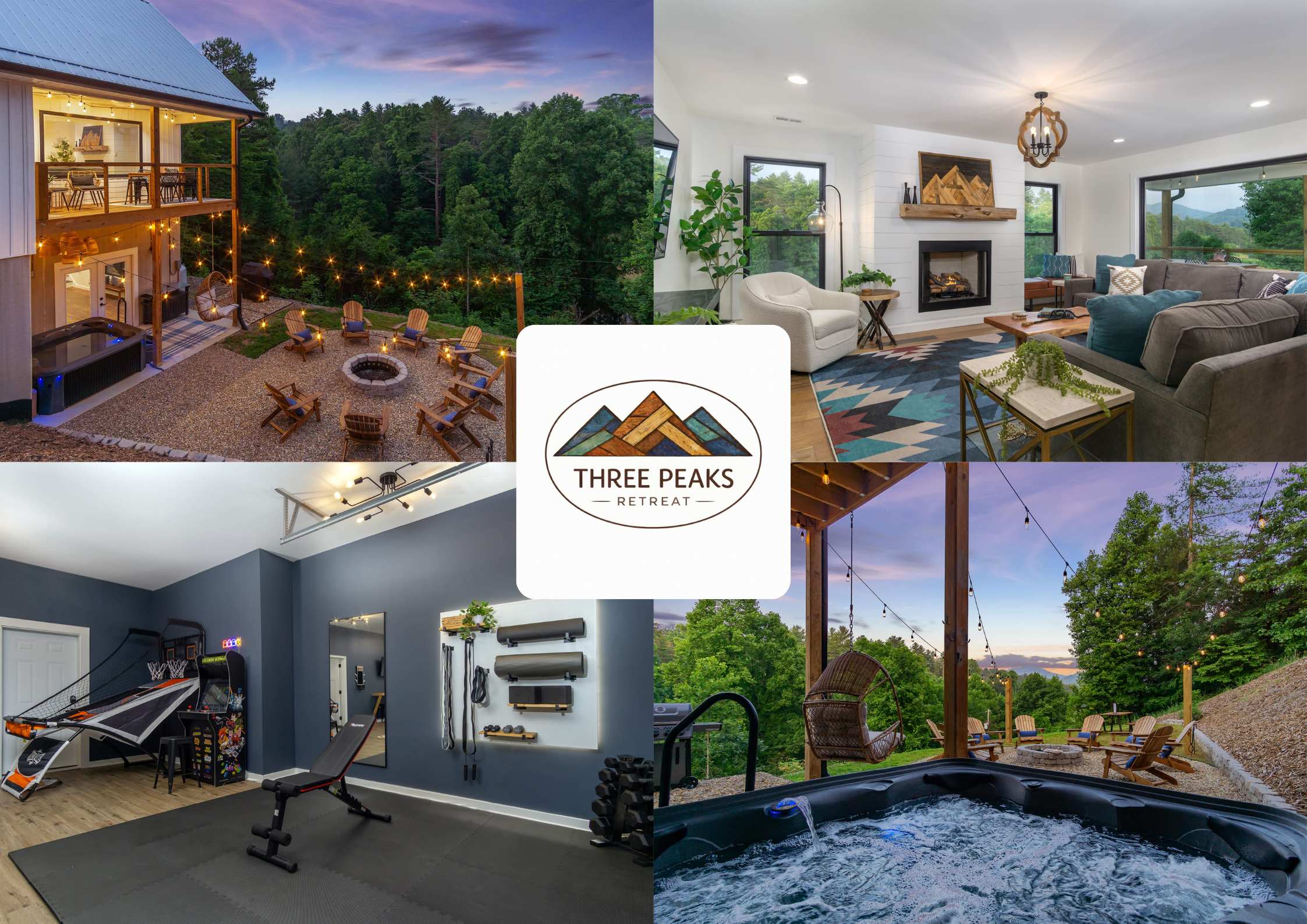 Three Peaks Retreat-HotTub-FirePit-Games-Mtn Views
