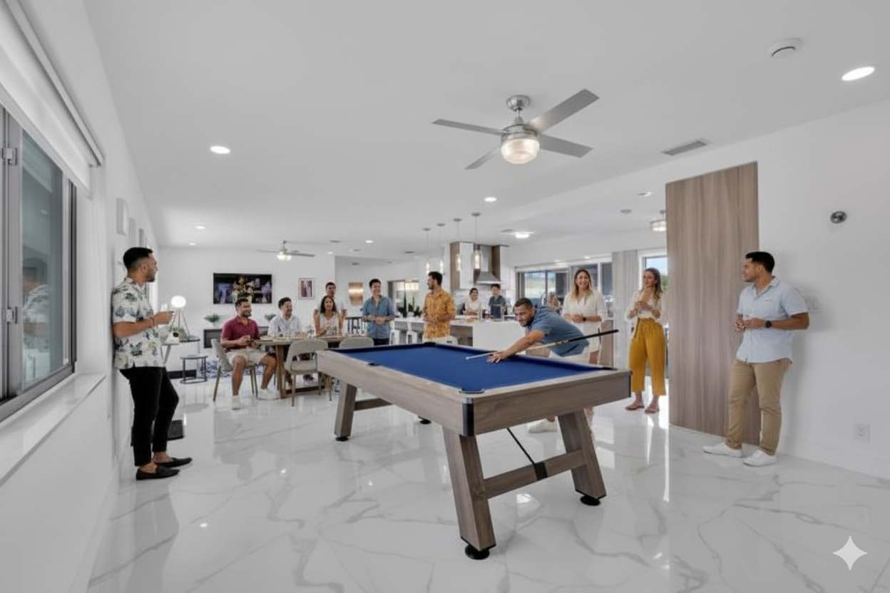 Large corner Villa W Pool Table and Private Pool