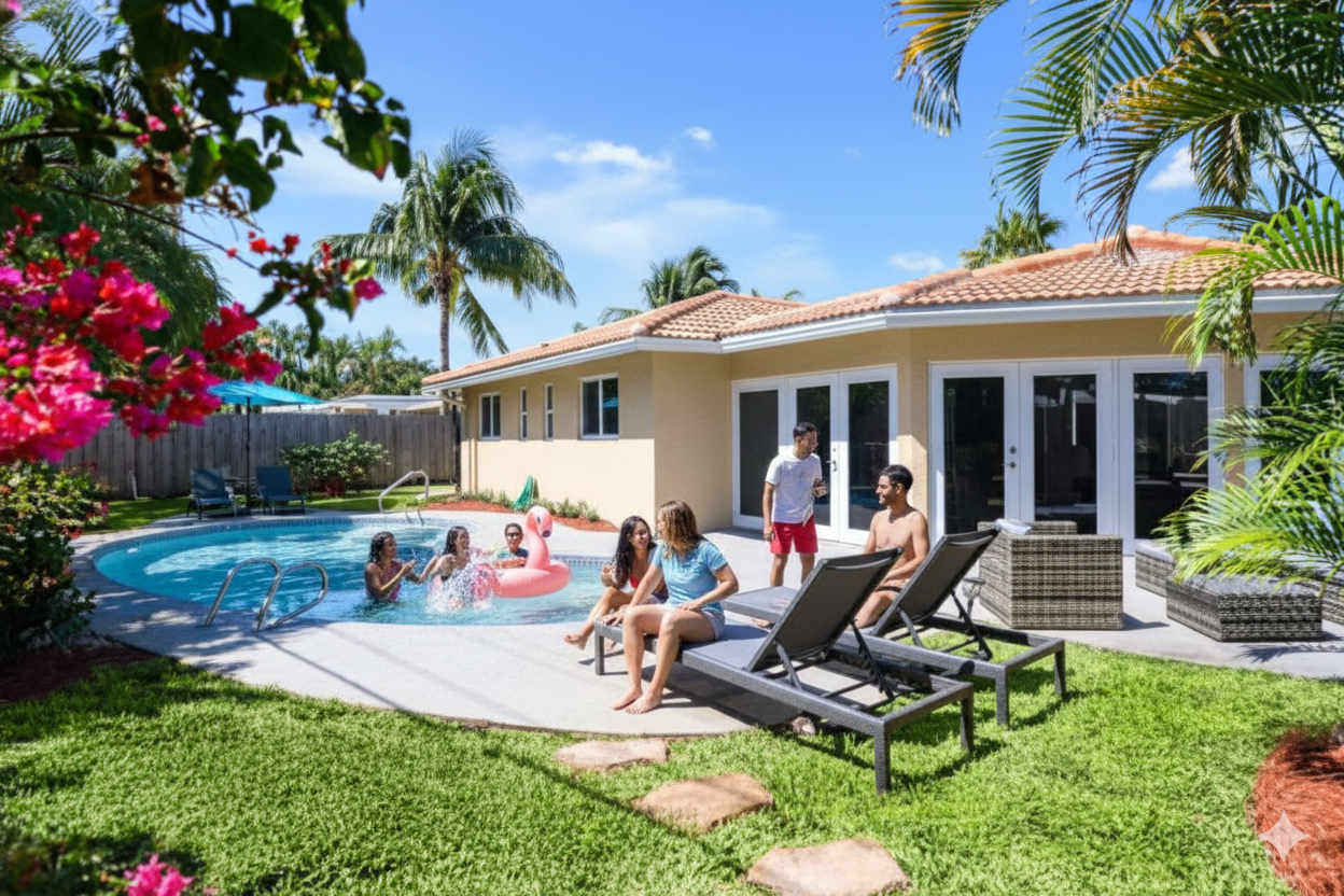 Stunning 4 Bedrooms House with Pool 6mins to Ocean
