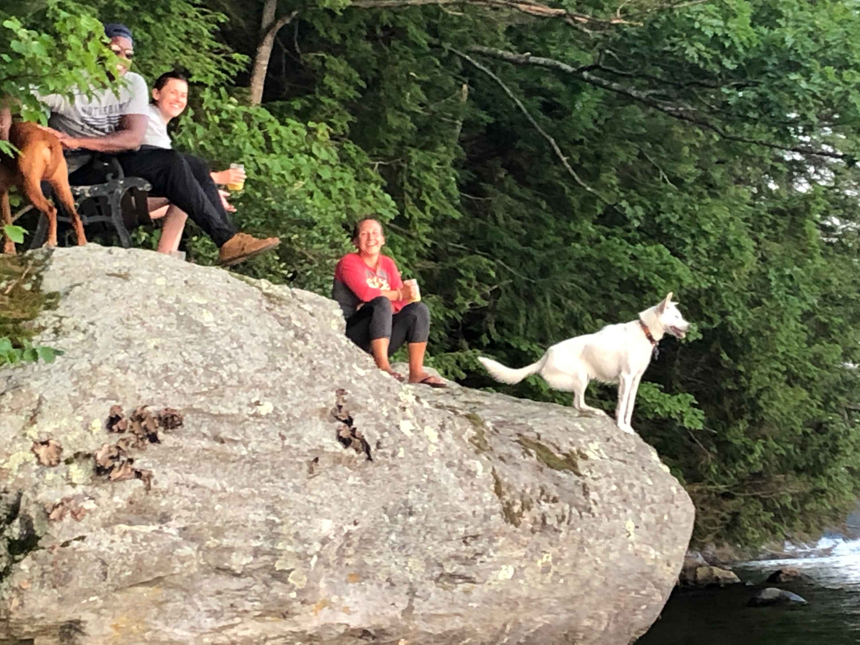 Sunset Proposal Rock.  Dog Approved.